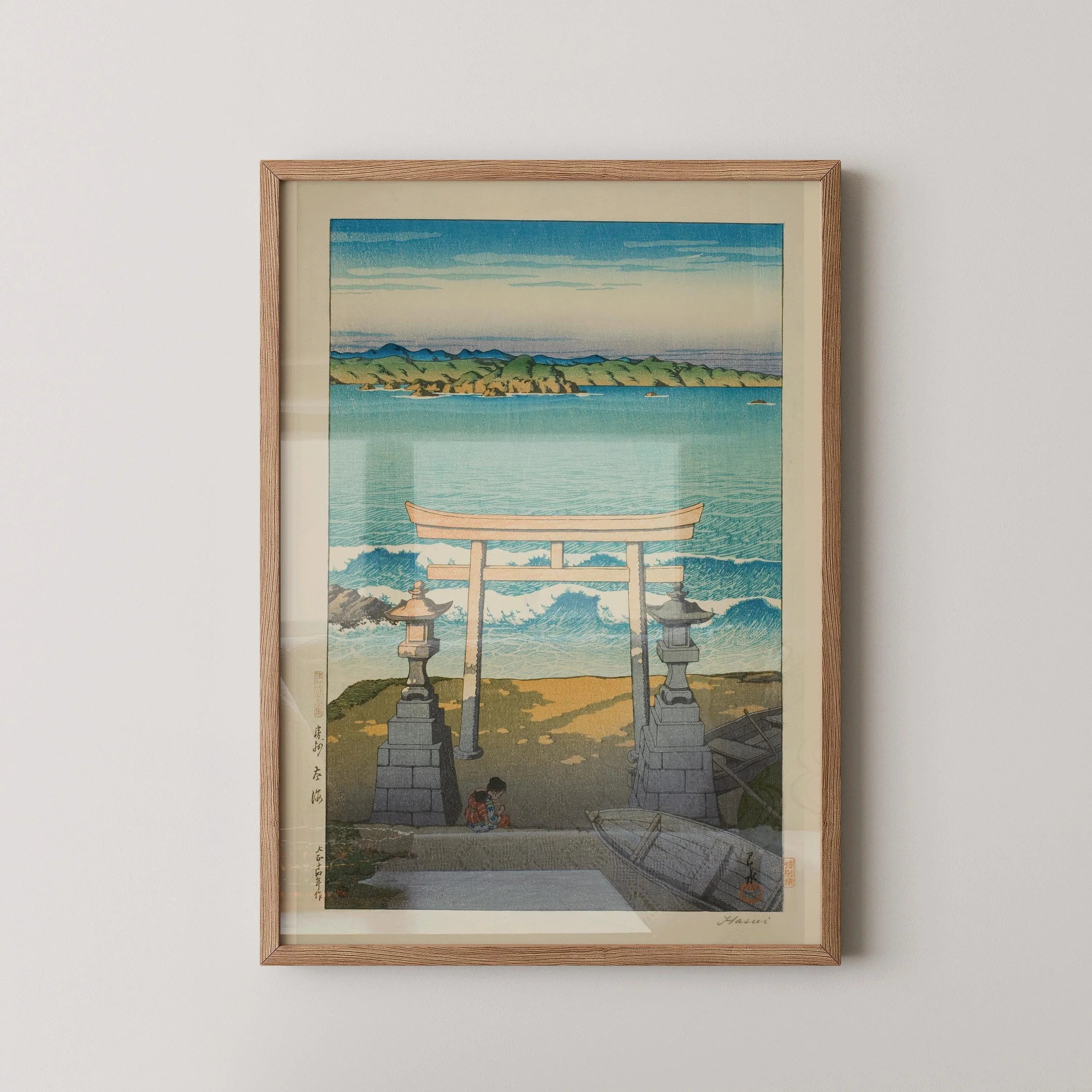 Kawase Hasui - Pacific Ocean, Awa Province | PRINT | Vintage Japanese Woodblock Ukiyo - e Art