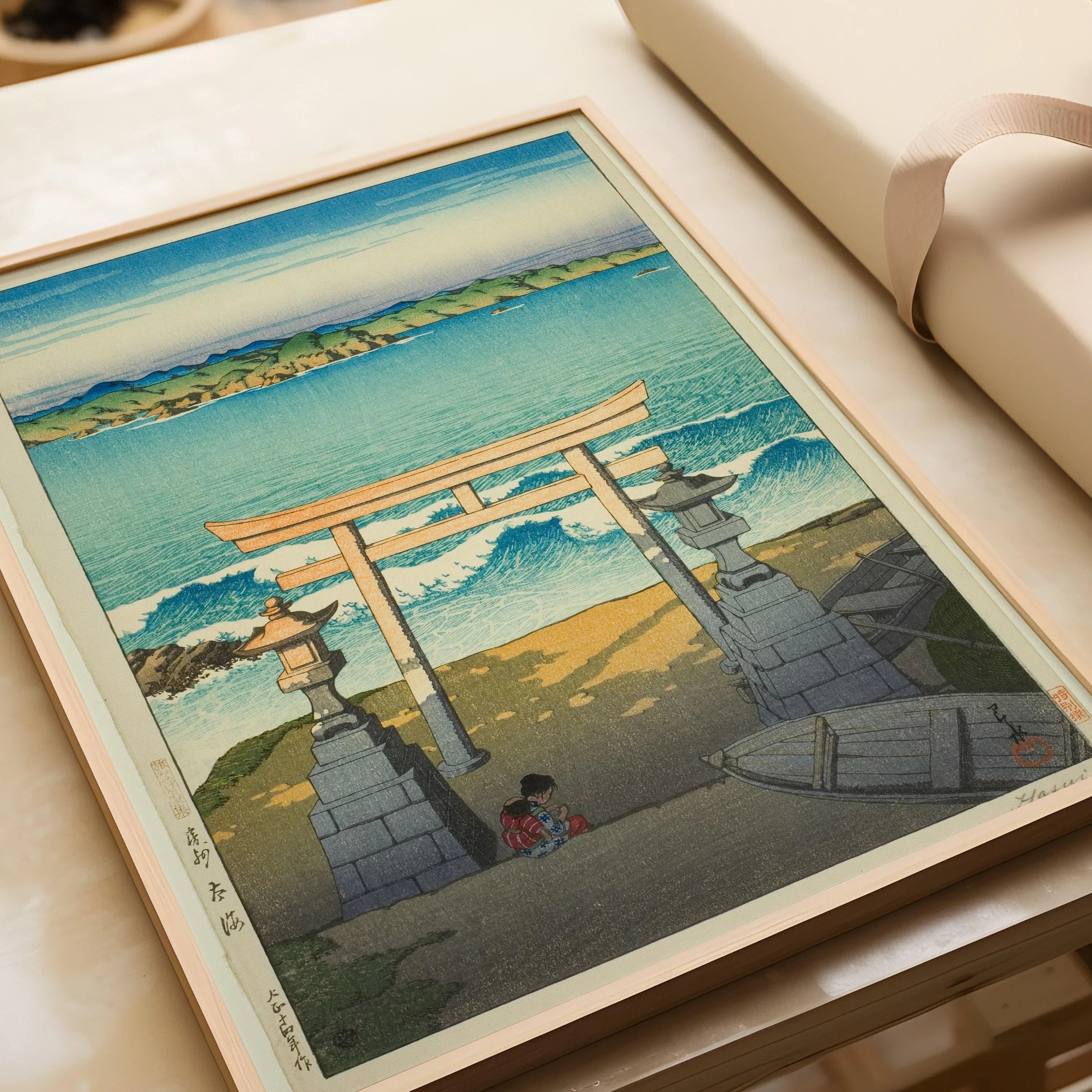 Kawase Hasui - Pacific Ocean, Awa Province | PRINT | Vintage Japanese Woodblock Ukiyo - e Art