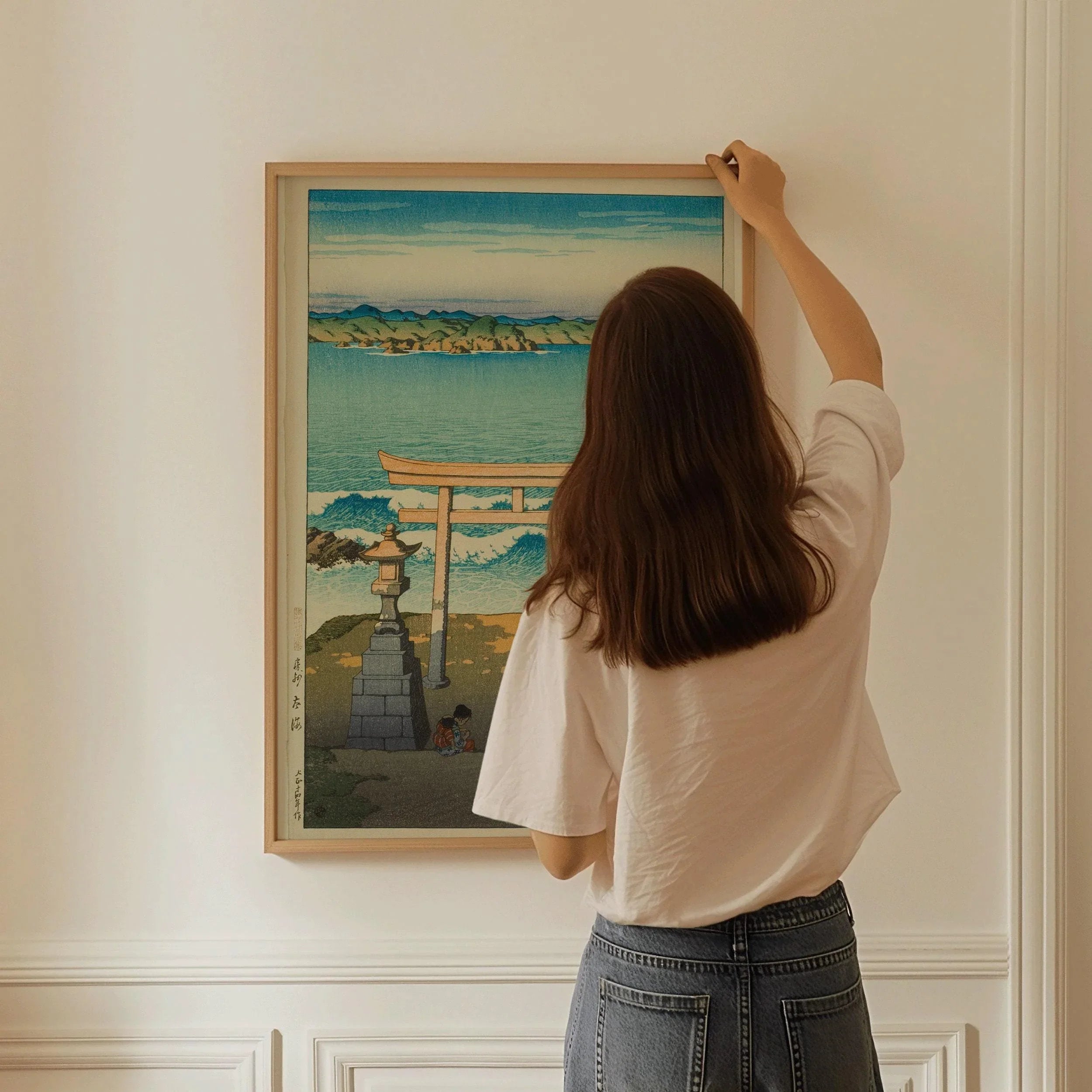 Kawase Hasui - Pacific Ocean, Awa Province | PRINT | Vintage Japanese Woodblock Ukiyo - e Art