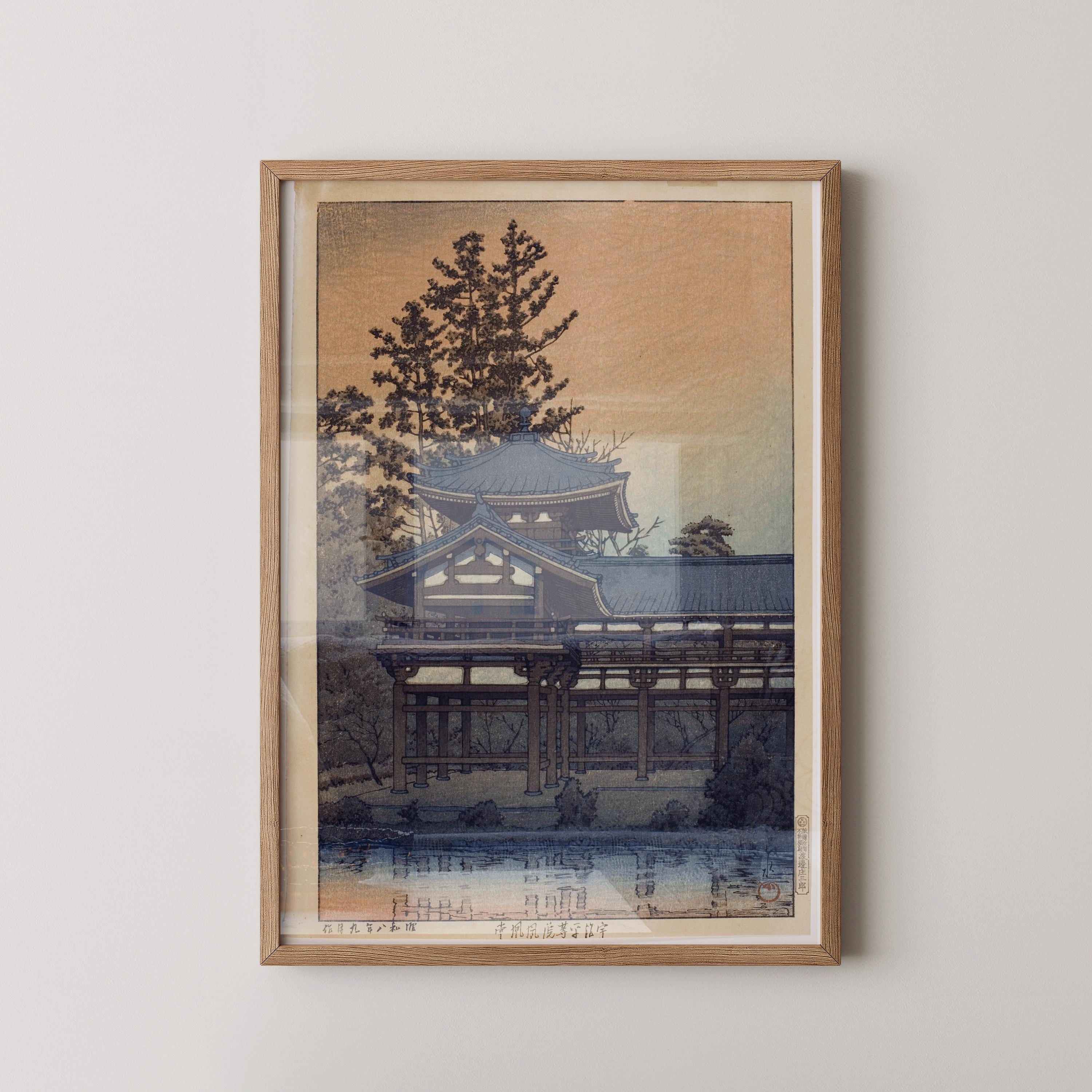 Kawase Hasui - Phoenix Hall Japanese Woodblock Art Giclee Print - 9ArtPrints