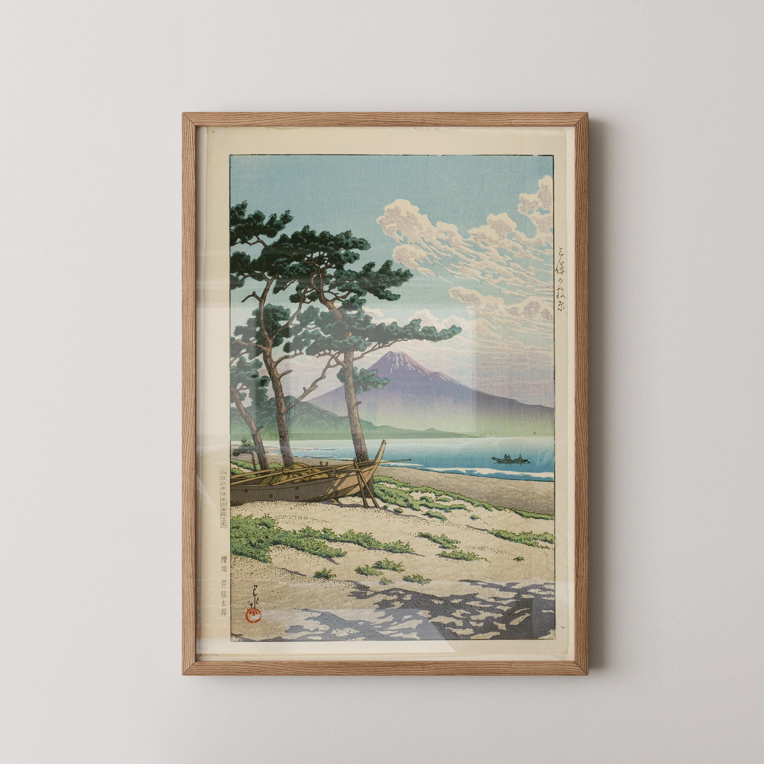 Kawase Hasui - Pine Beach Giclee Print: Vintage Japanese Ukiyo - e Art - 9ArtPrints
