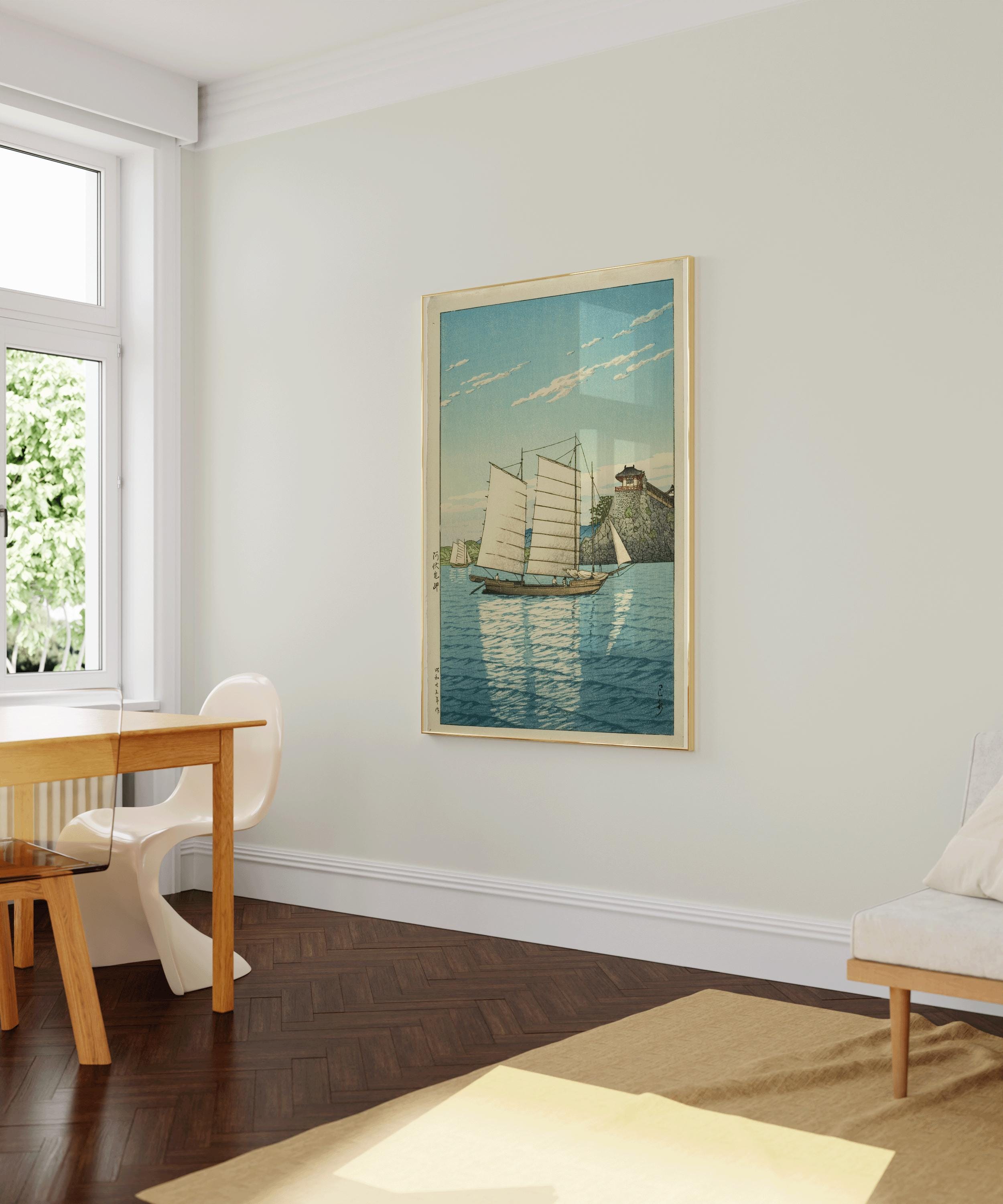 Kawase Hasui Promontory at Abumi Art Print: Shin - Hanga Giclée Print - 9ArtPrints