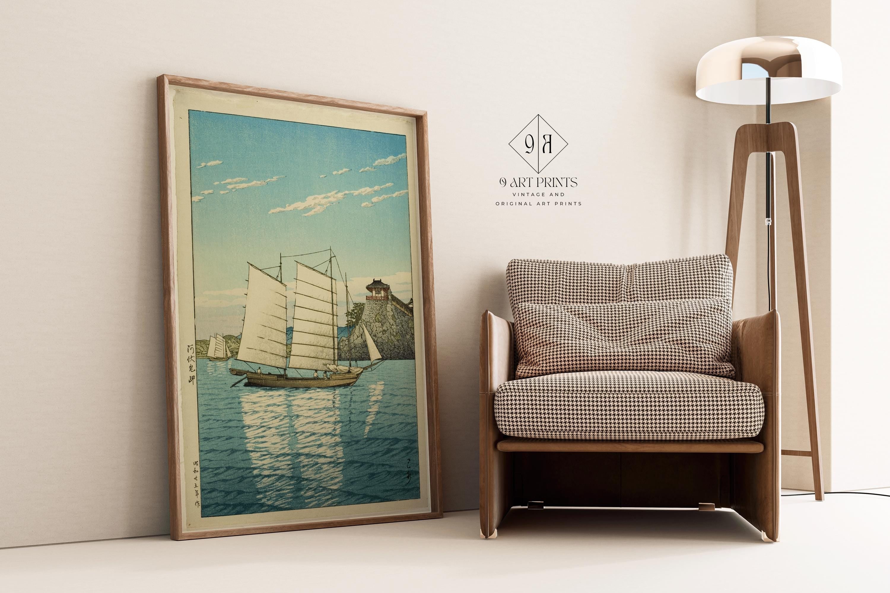 Kawase Hasui Promontory at Abumi Art Print: Shin - Hanga Giclée Print - 9ArtPrints