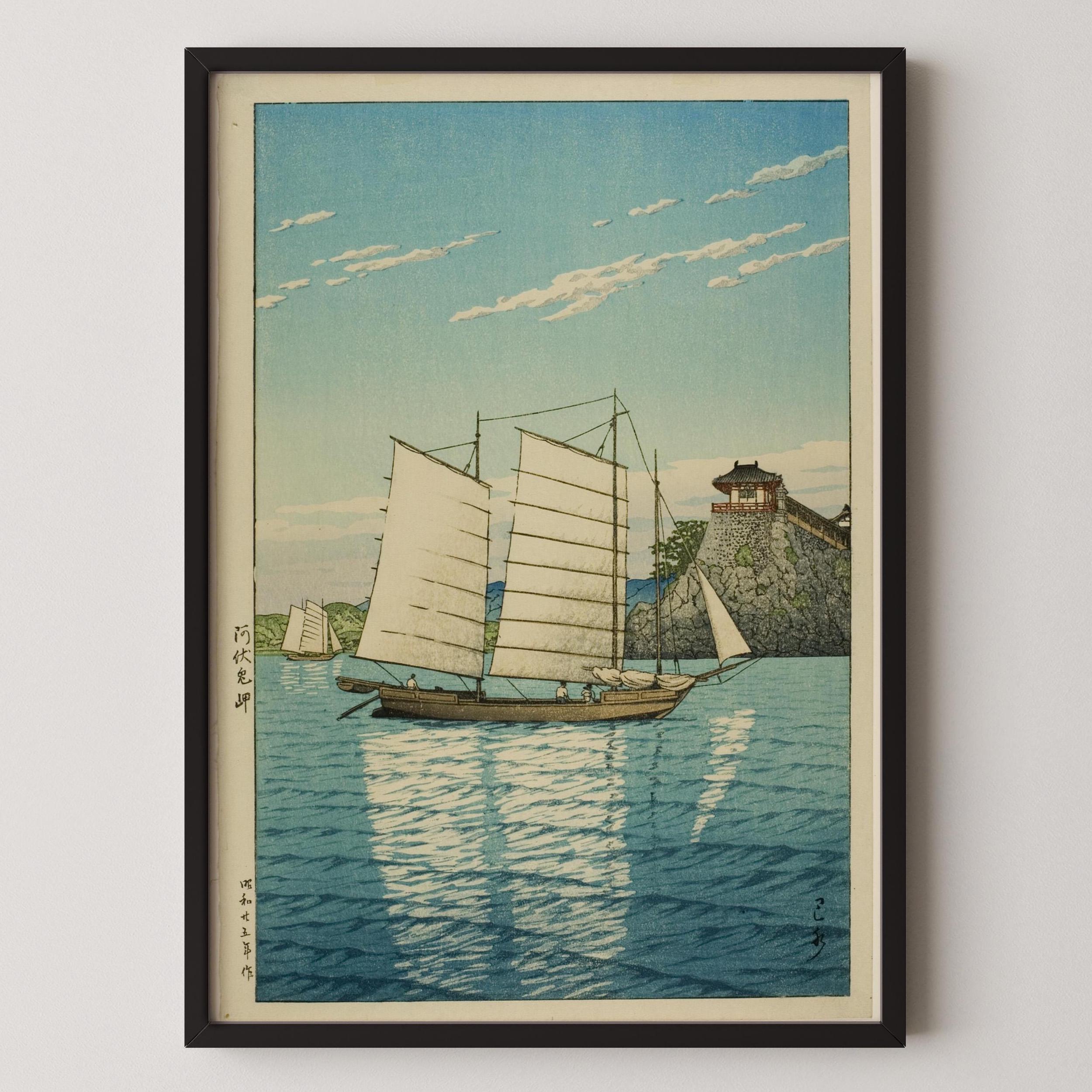 Kawase Hasui Promontory at Abumi Art Print: Shin - Hanga Giclée Print - 9ArtPrints