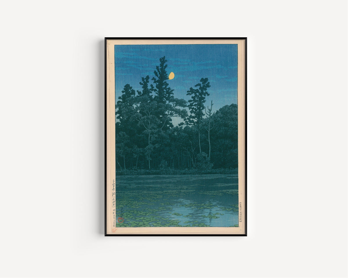 Kawase Hasui — Sampoji Pond at Shakujii | Japanese Woodblock Print (Shin Hanga) - 9ArtPrints
