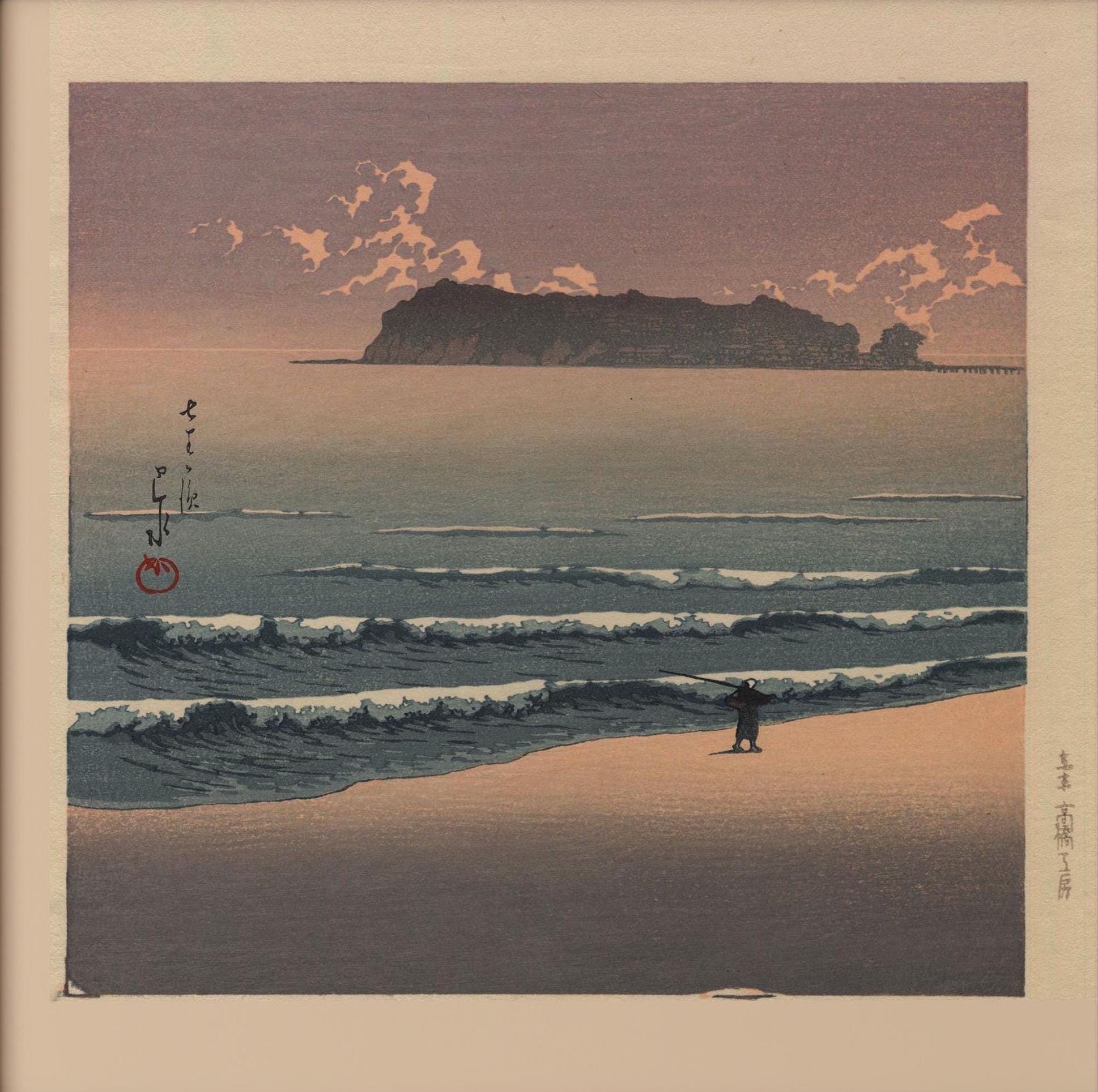 Kawase Hasui Shichirigahama Print: Vintage Japanese Woodblock Art - 9ArtPrints