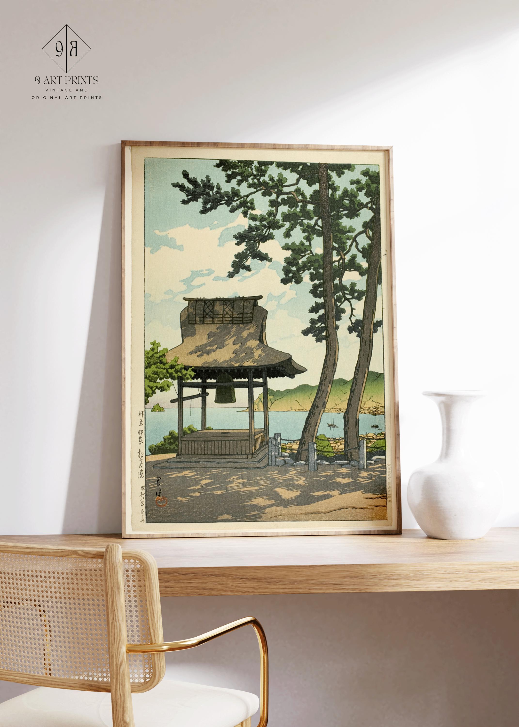 Kawase Hasui - Shogetsu Temple Giclée Print: Vintage Japanese Woodblock Art - 9ArtPrints