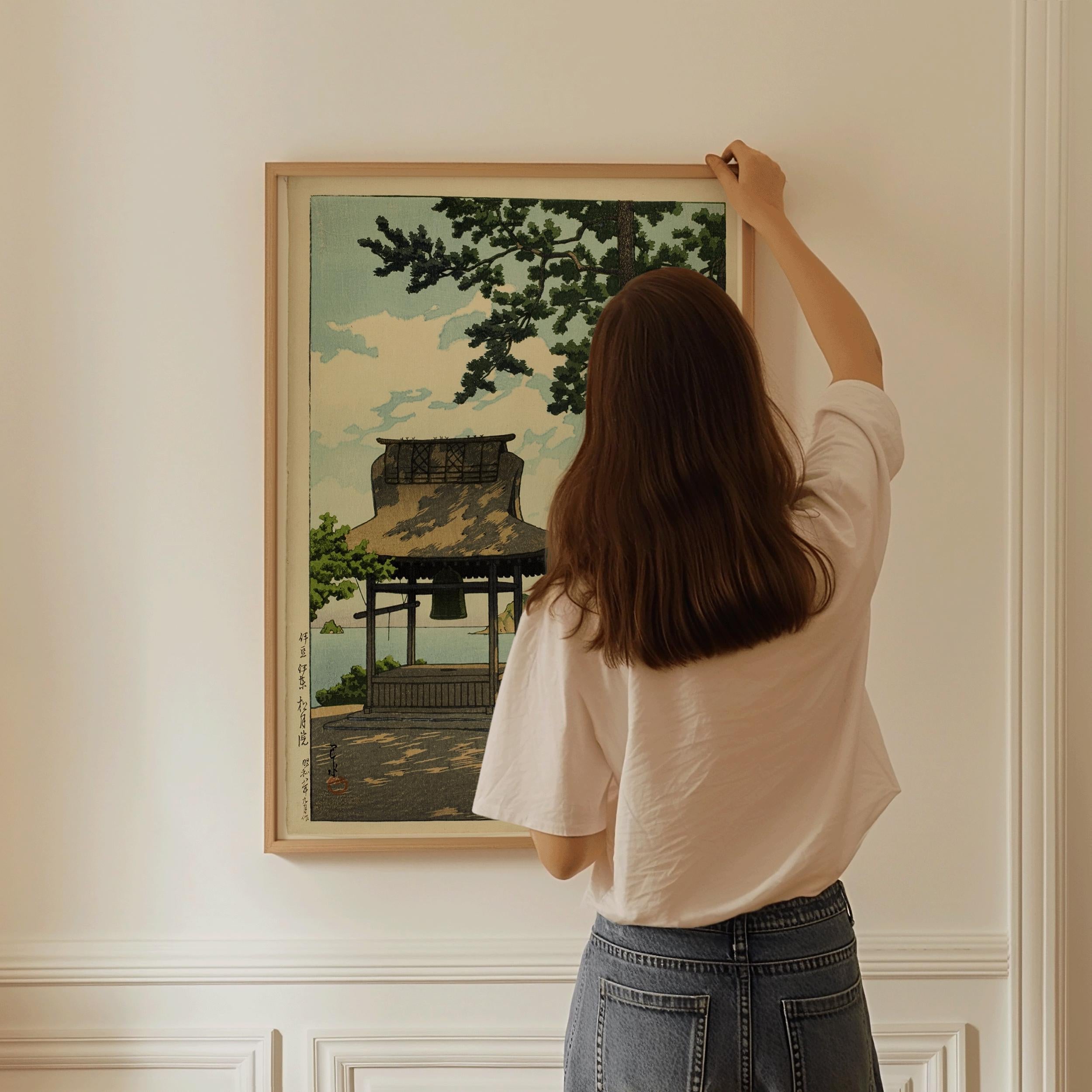 Kawase Hasui - Shogetsu Temple Giclée Print: Vintage Japanese Woodblock Art - 9ArtPrints