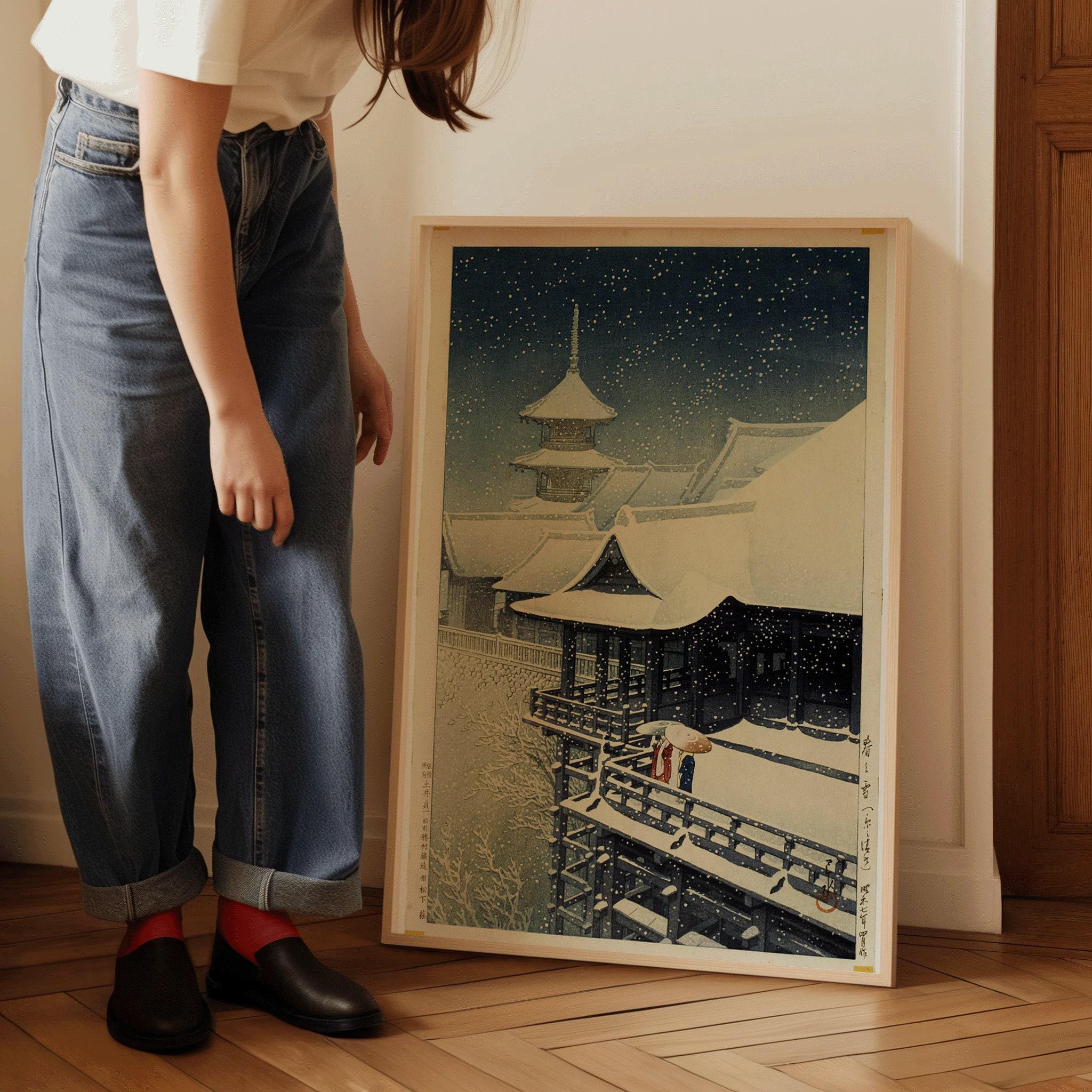 Kawase Hasui - Spring Snow Giclee Print: Vintage Japanese Ukiyo - e Art - 9ArtPrints