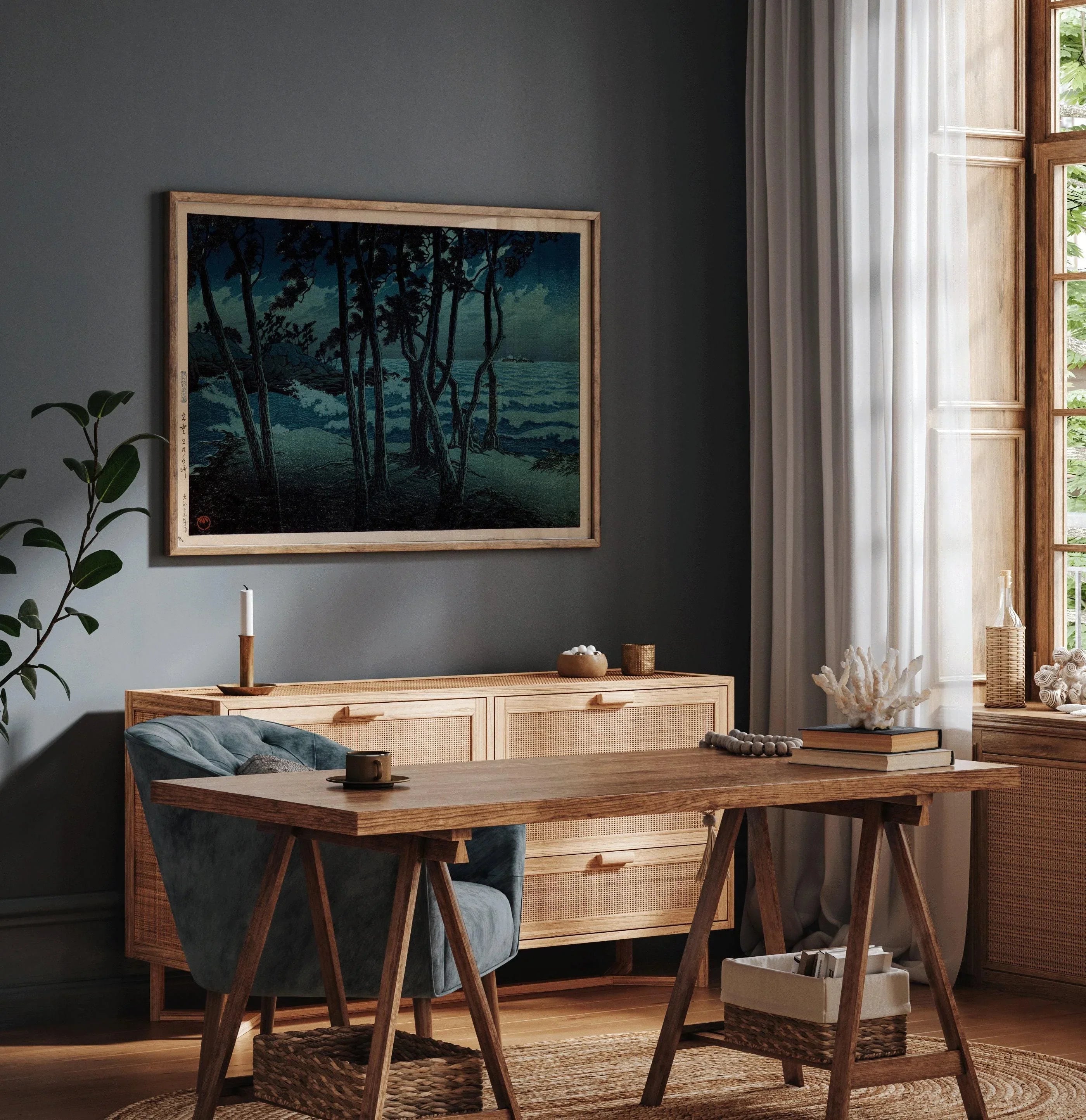 Kawase Hasui - The Seafront at Izumo Province | PRINT | Japanese Vintage Art