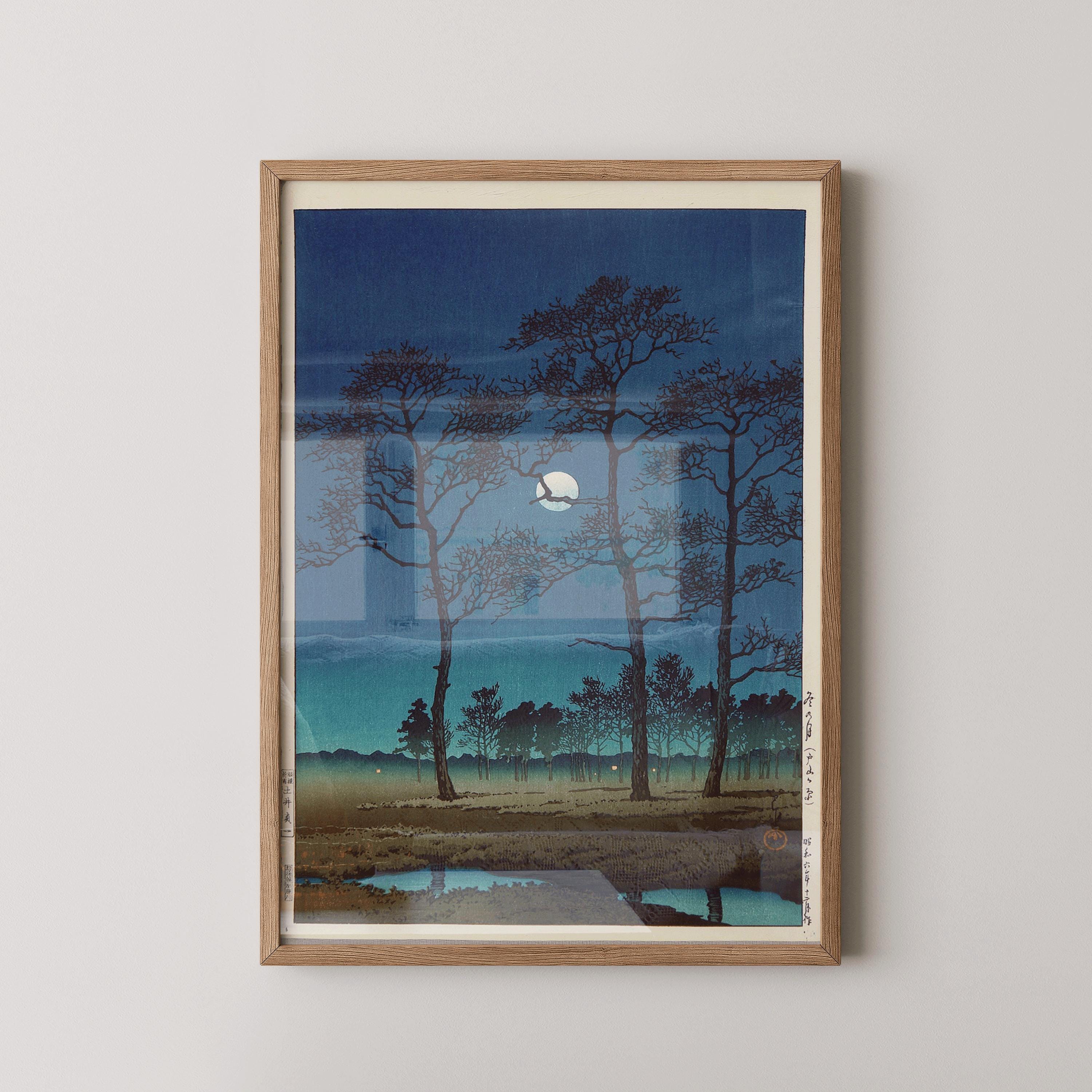 Kawase Hasui - Winter Moon Giclee Print: Vintage Japanese Ukiyo - e Art - 9ArtPrints
