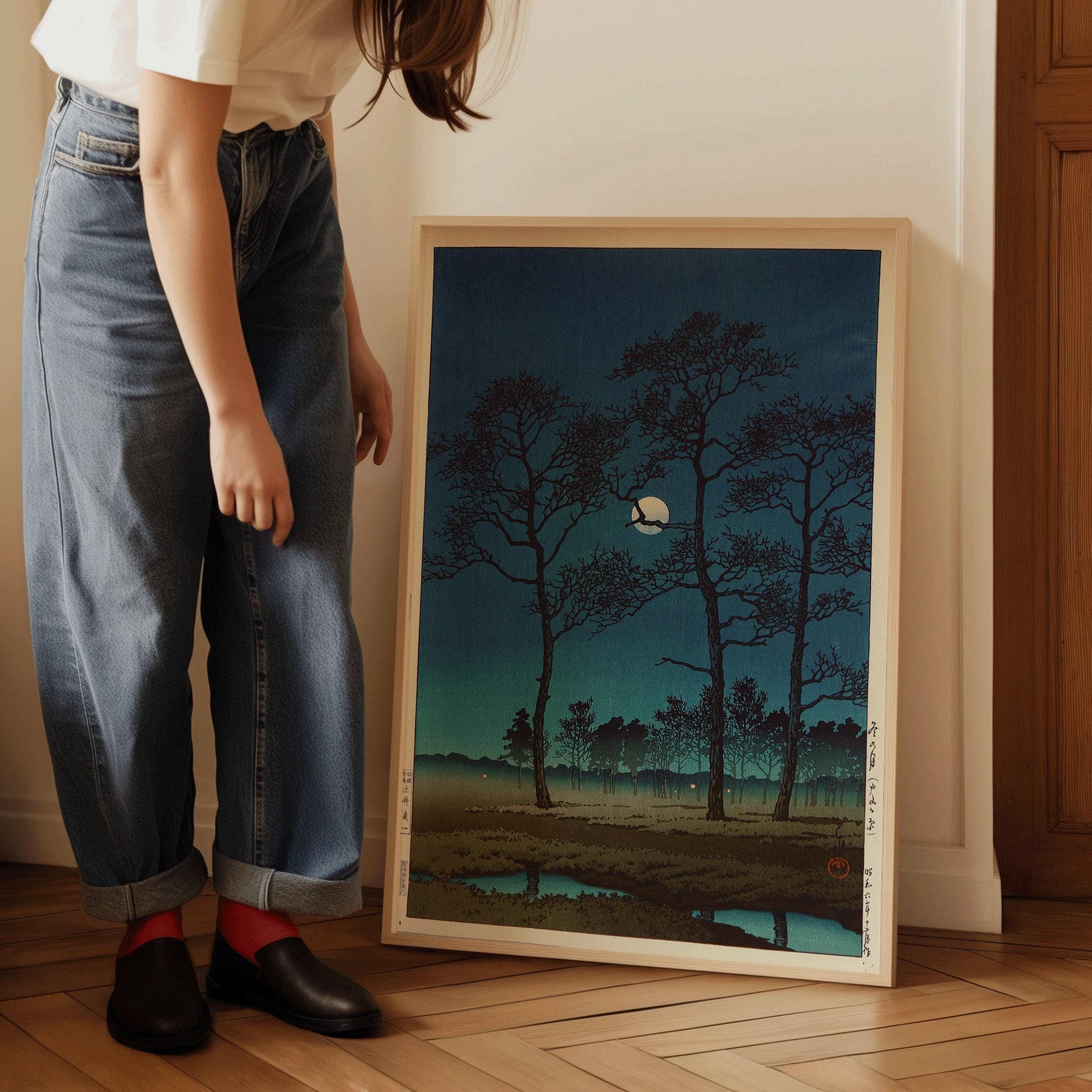Kawase Hasui - Winter Moon Giclee Print: Vintage Japanese Ukiyo - e Art - 9ArtPrints