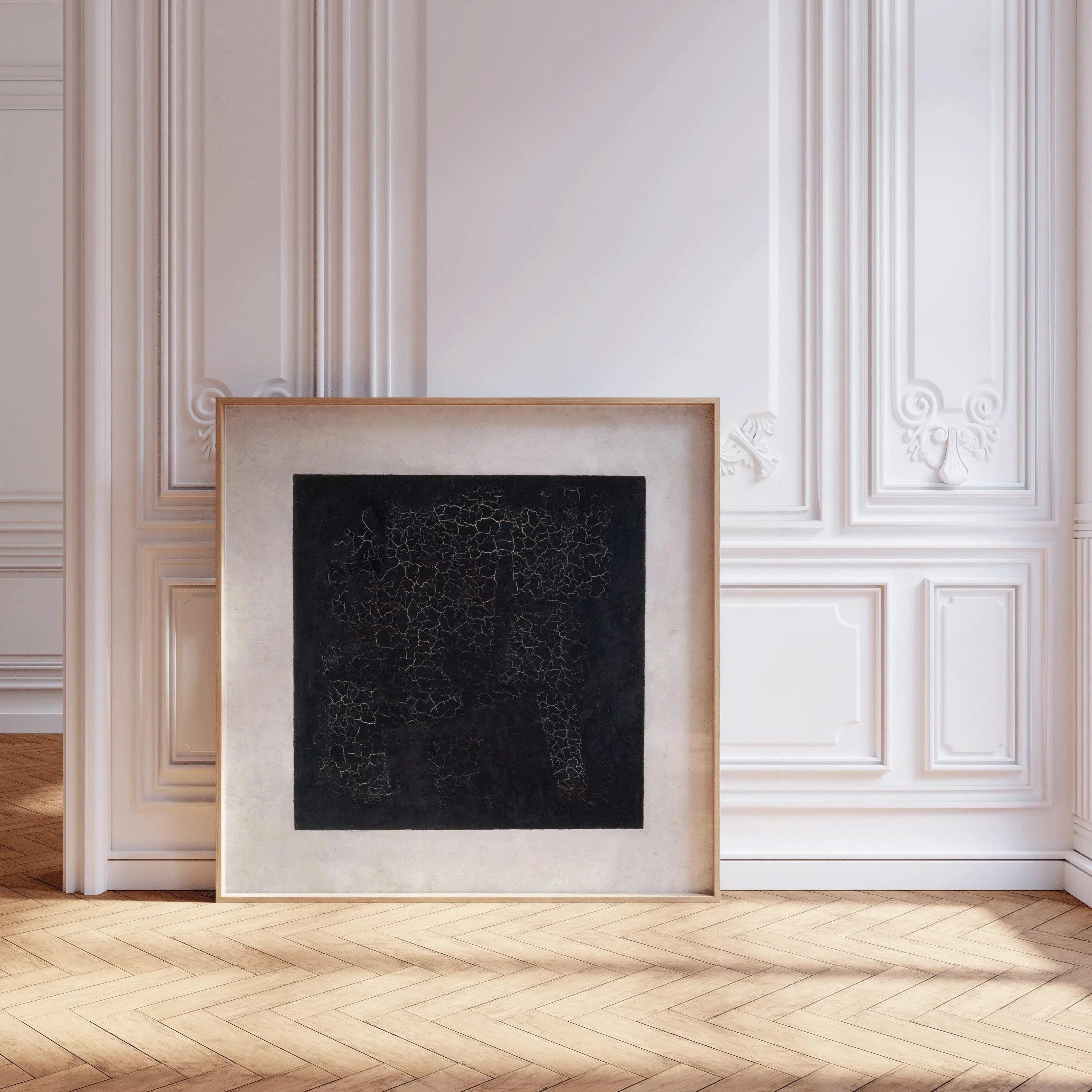 Kazimir Malevich - Black Suprematic PRINT | Famous Modern Abstract Black and White Art (available handframed or unframed) 1x1 - 9ArtPrints