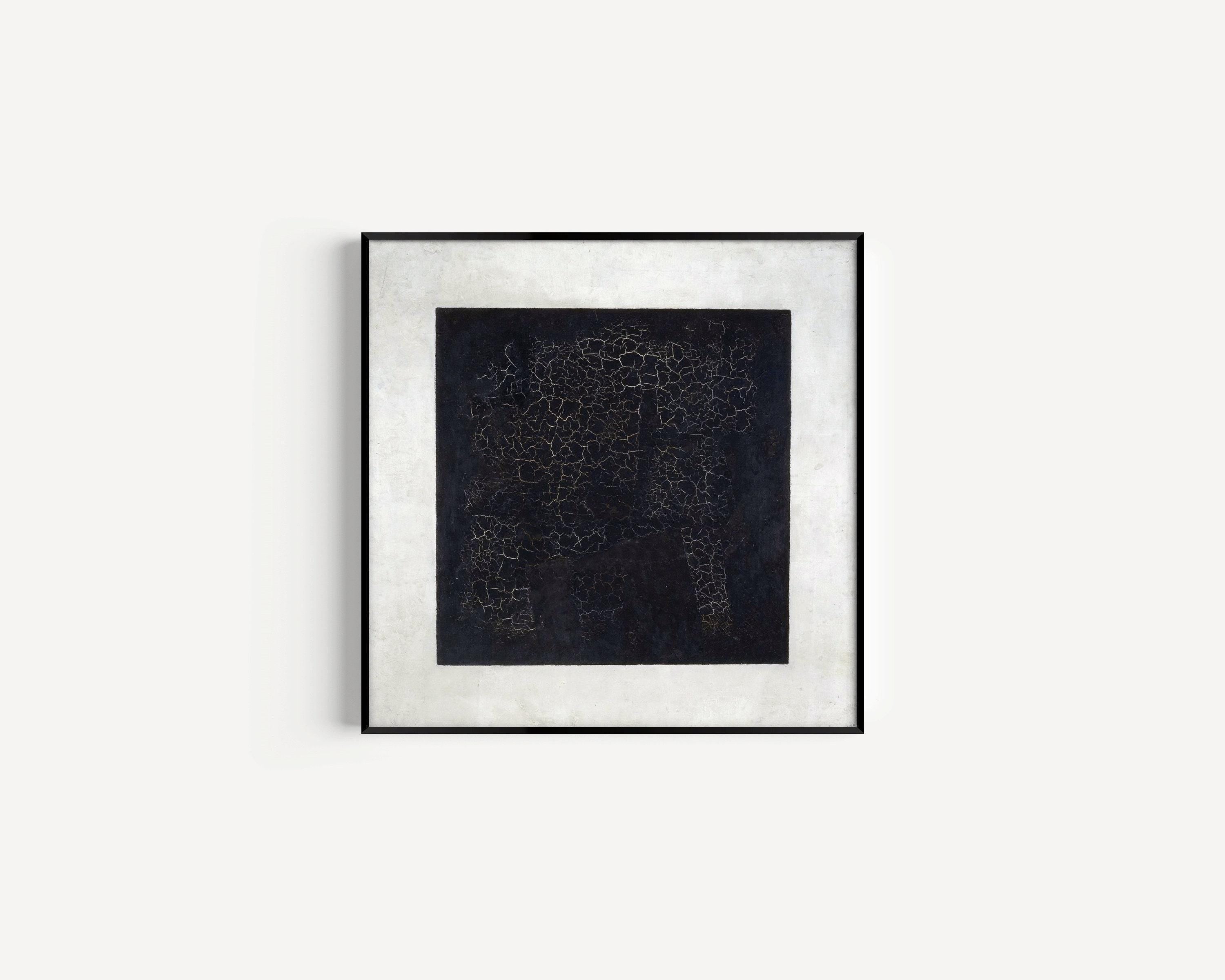 Kazimir Malevich - Black Suprematic PRINT | Famous Modern Abstract Black and White Art (available handframed or unframed) 1x1 - 9ArtPrints