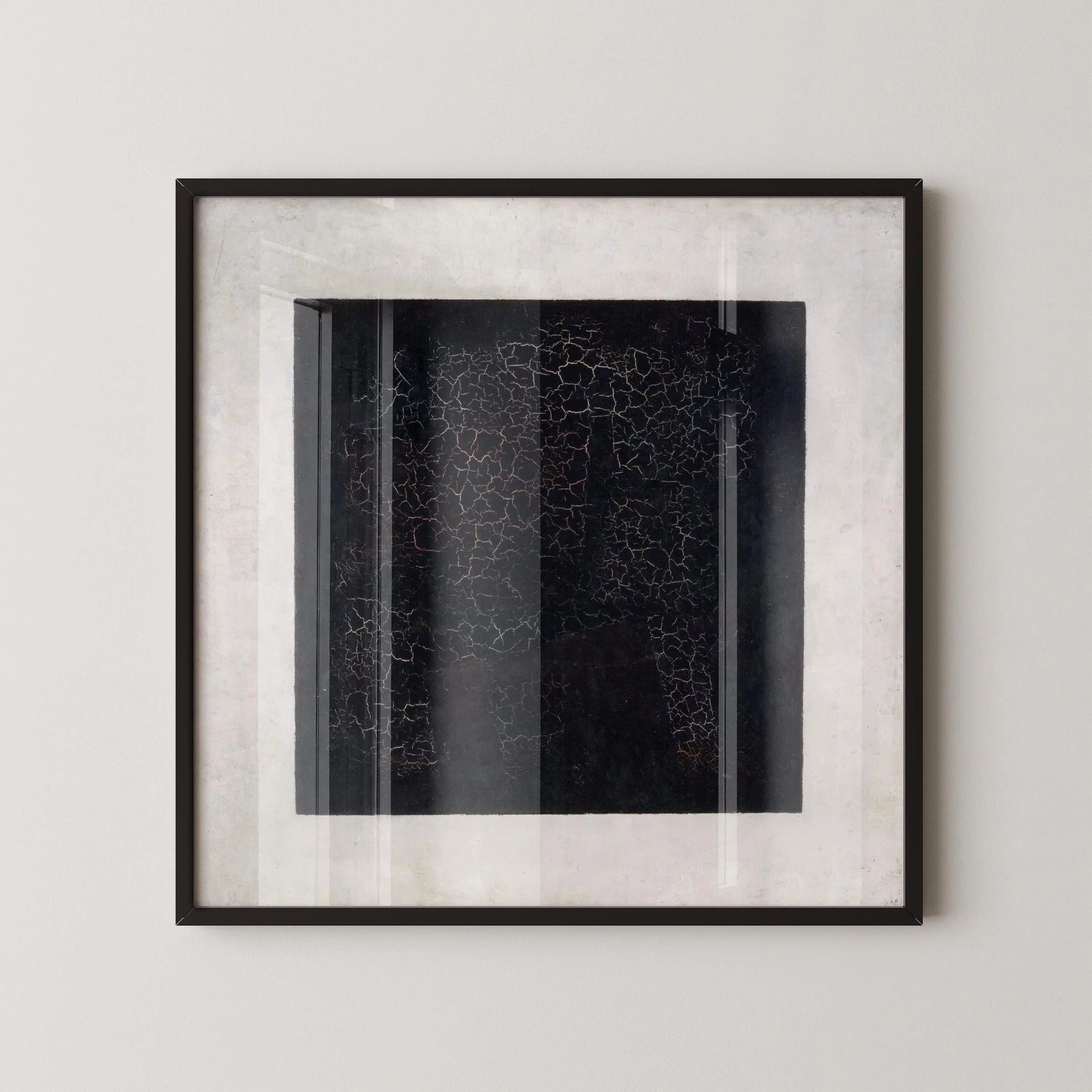Kazimir Malevich - Black Suprematic PRINT | Famous Modern Abstract Black and White Art (available handframed or unframed) 1x1 - 9ArtPrints