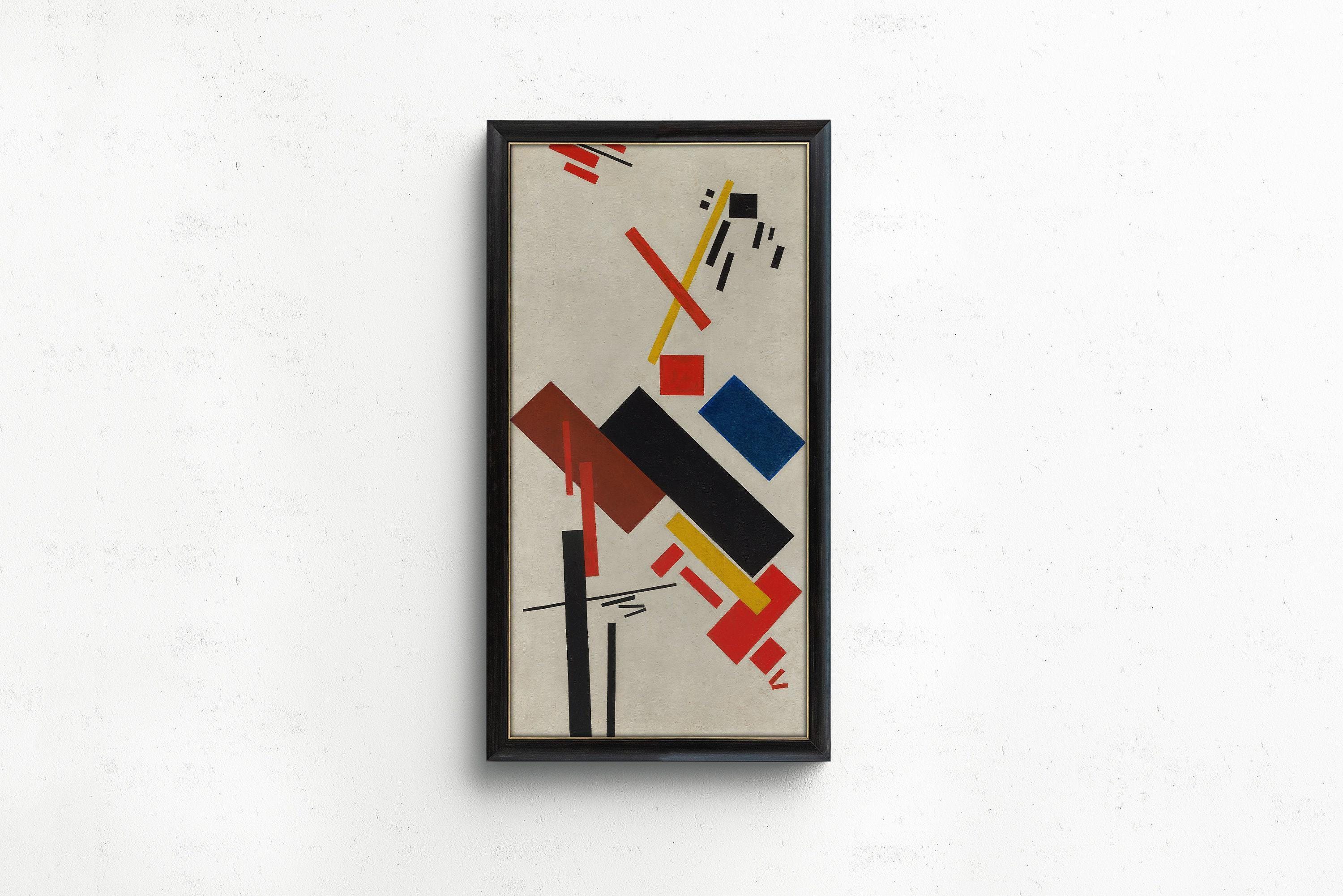 Kazimir Malevich - House Under Construction PRINT | Vintage Narrow Midcentury Modern Abstract Art (available framed) 2x1 - 9ArtPrints
