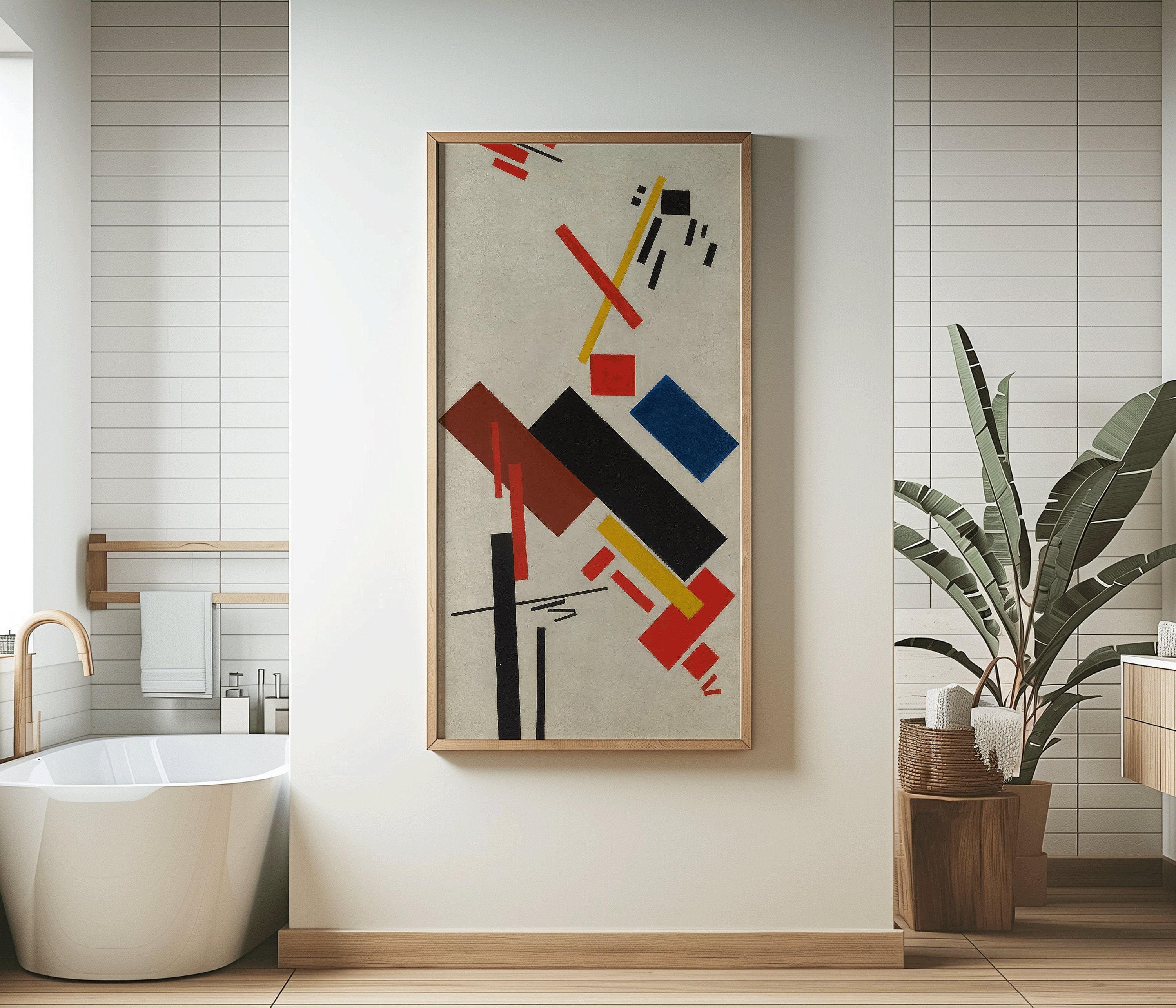Kazimir Malevich - House Under Construction PRINT | Vintage Narrow Midcentury Modern Abstract Art (available framed) 2x1 - 9ArtPrints