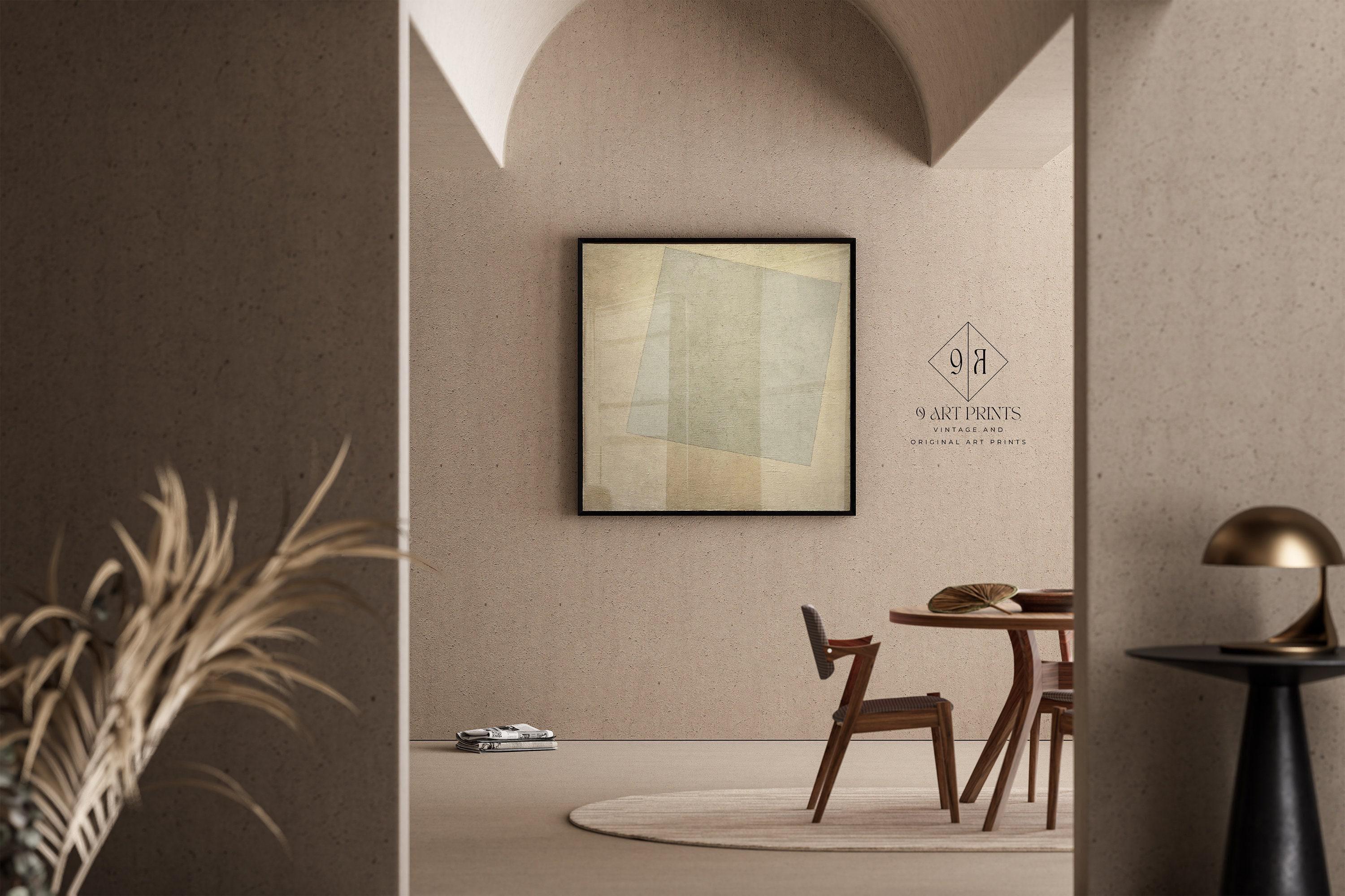 Kazimir Malevich - White on White PRINT | Famous Modern Abstract Monochrome Art (available handframed or unframed) 1x1 - 9ArtPrints