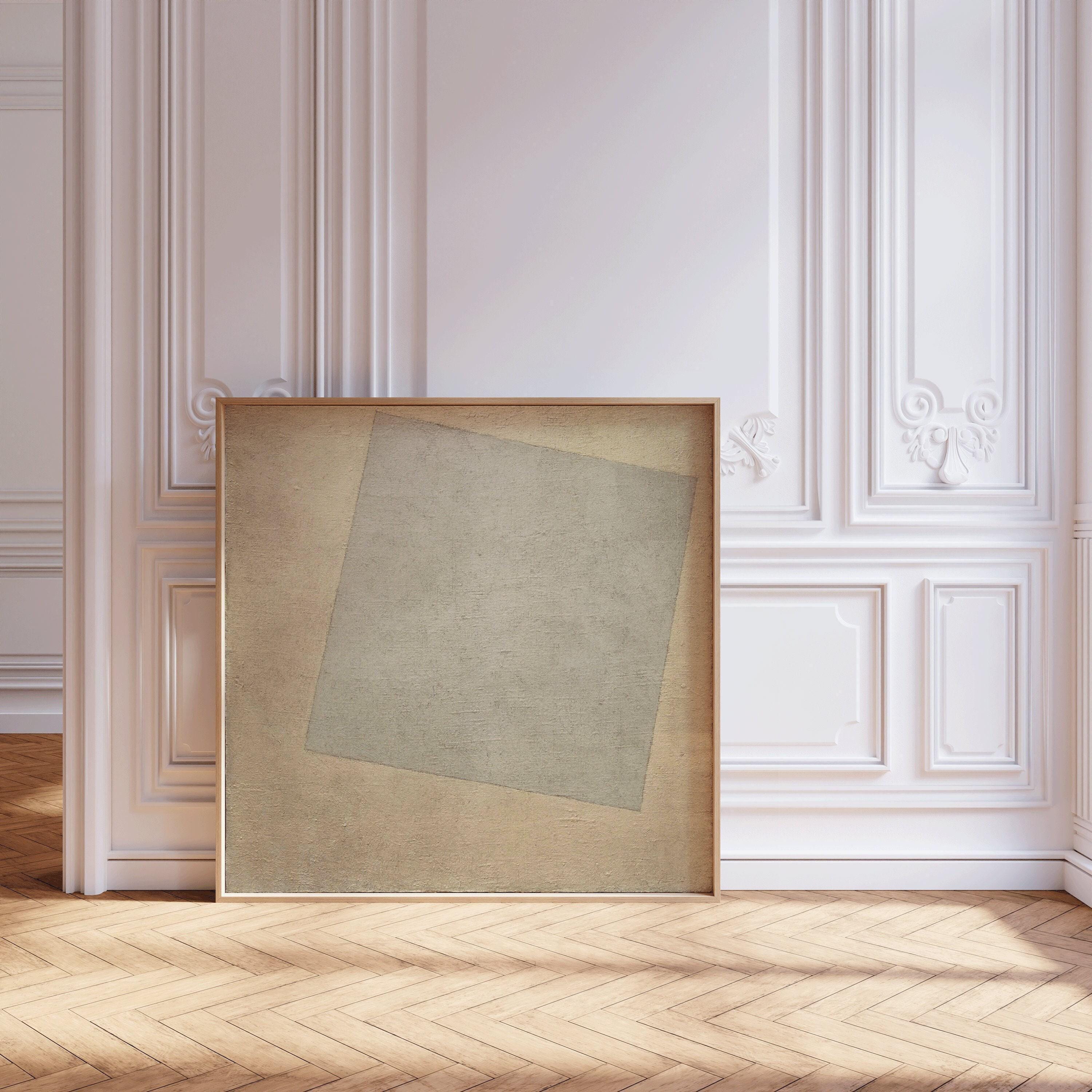 Kazimir Malevich - White on White PRINT | Famous Modern Abstract Monochrome Art (available handframed or unframed) 1x1 - 9ArtPrints