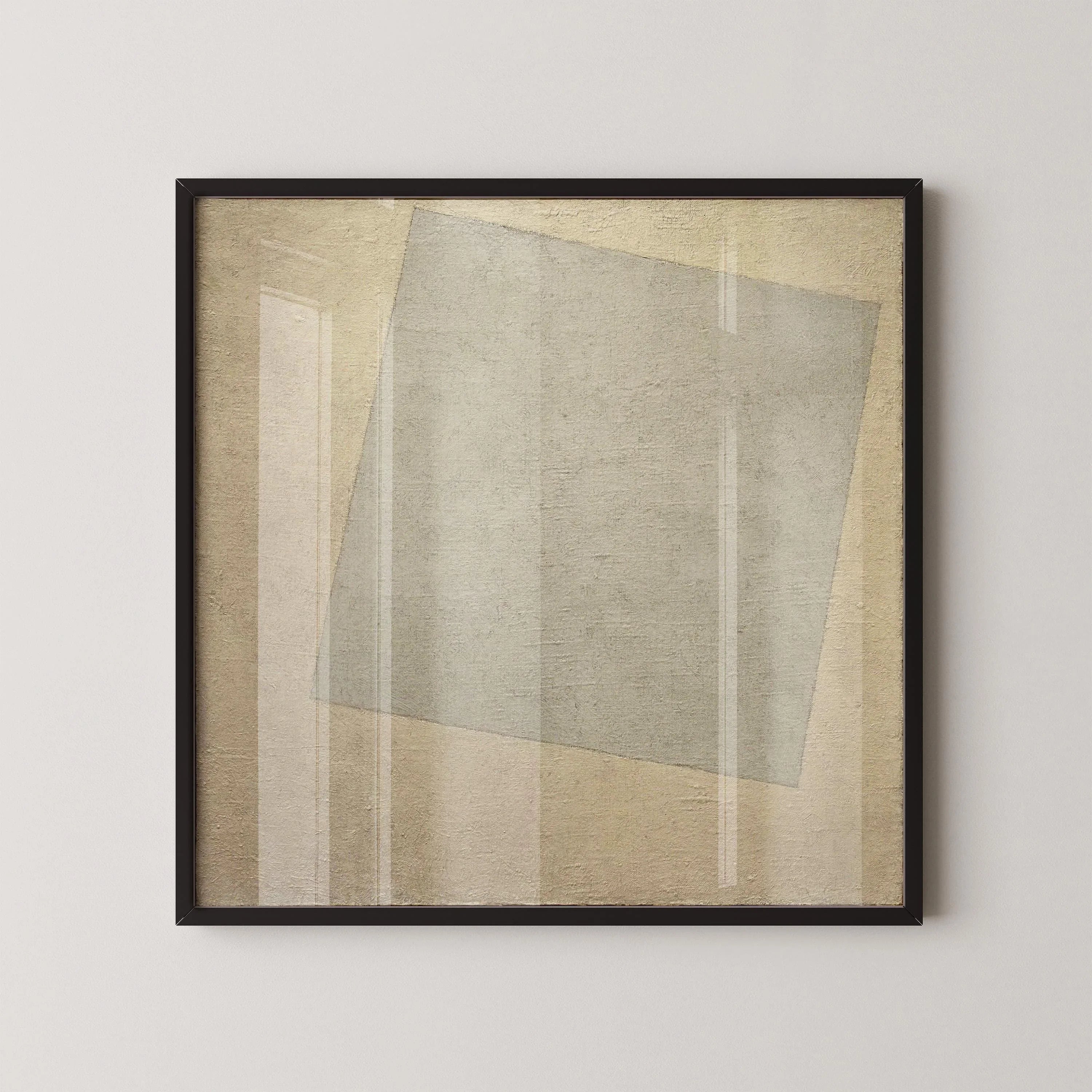 Kazimir Malevich - White on White PRINT | Famous Modern Abstract Monochrome Art (available handframed or unframed) 1x1 - 9ArtPrints