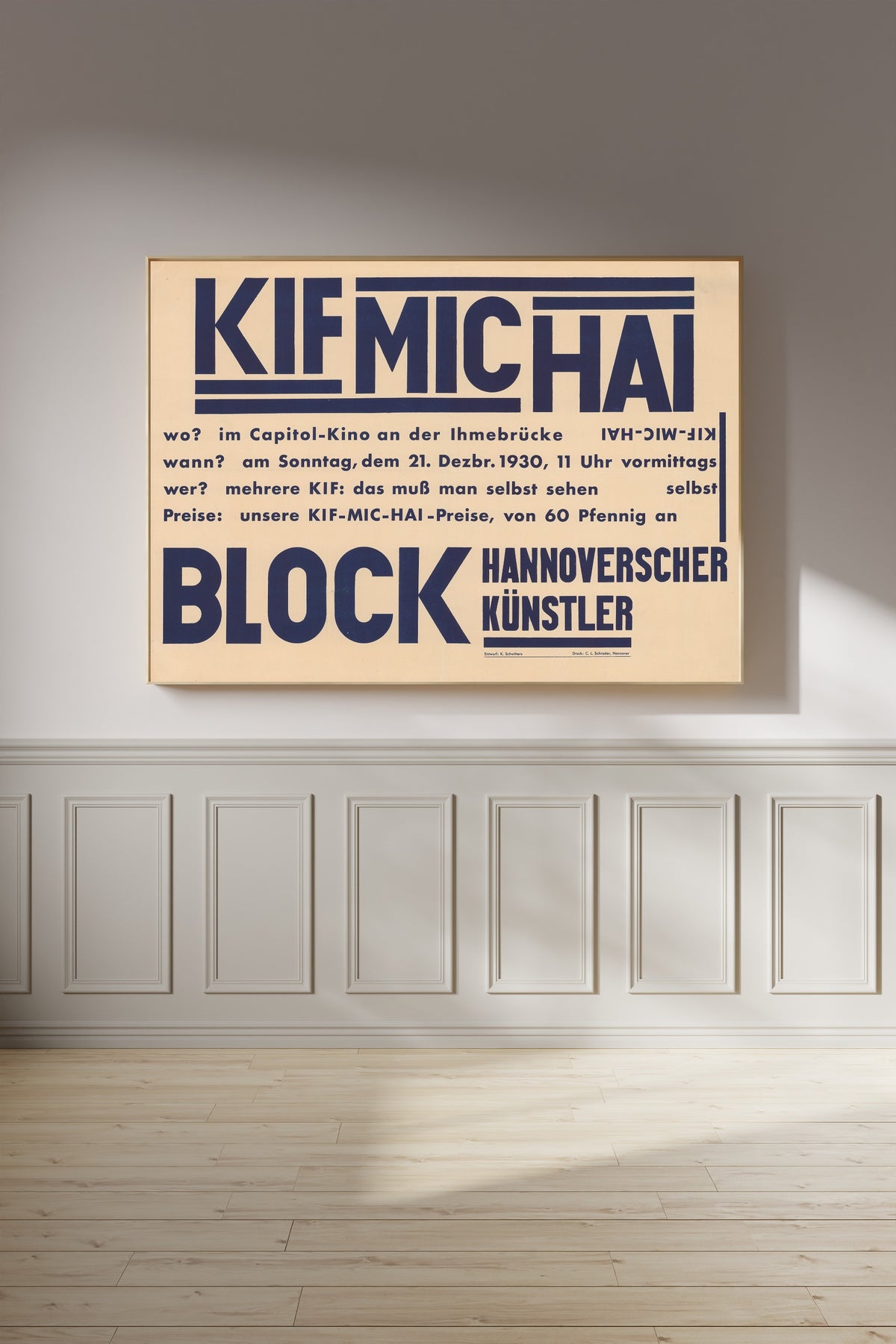 Kurt Schwitters — KIF MIC HAI, Block Hannoverscher Künstler | Fine Art Print