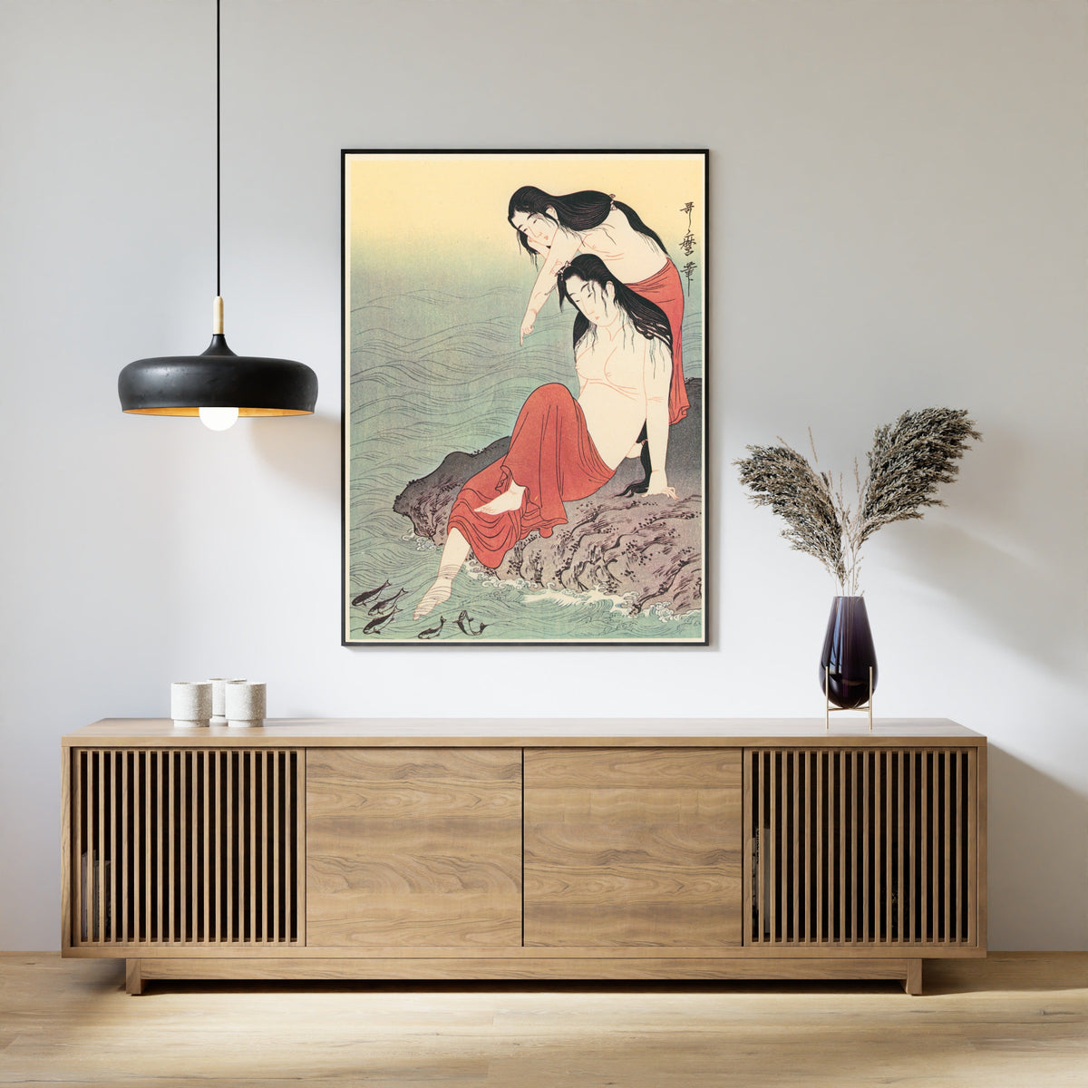 Kitagawa Utamaro — Diving for Abalones (Left) | Japanese Woodblock Print (Ukiyo-e) - 9ArtPrints
