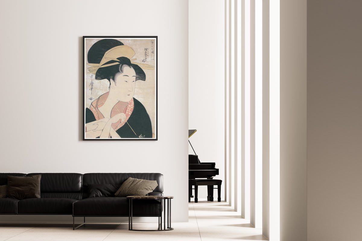 Kitagawa Utamaro — Habit of Showing the Hairline | Japanese Woodblock Print (Ukiyo-e) - 9ArtPrints