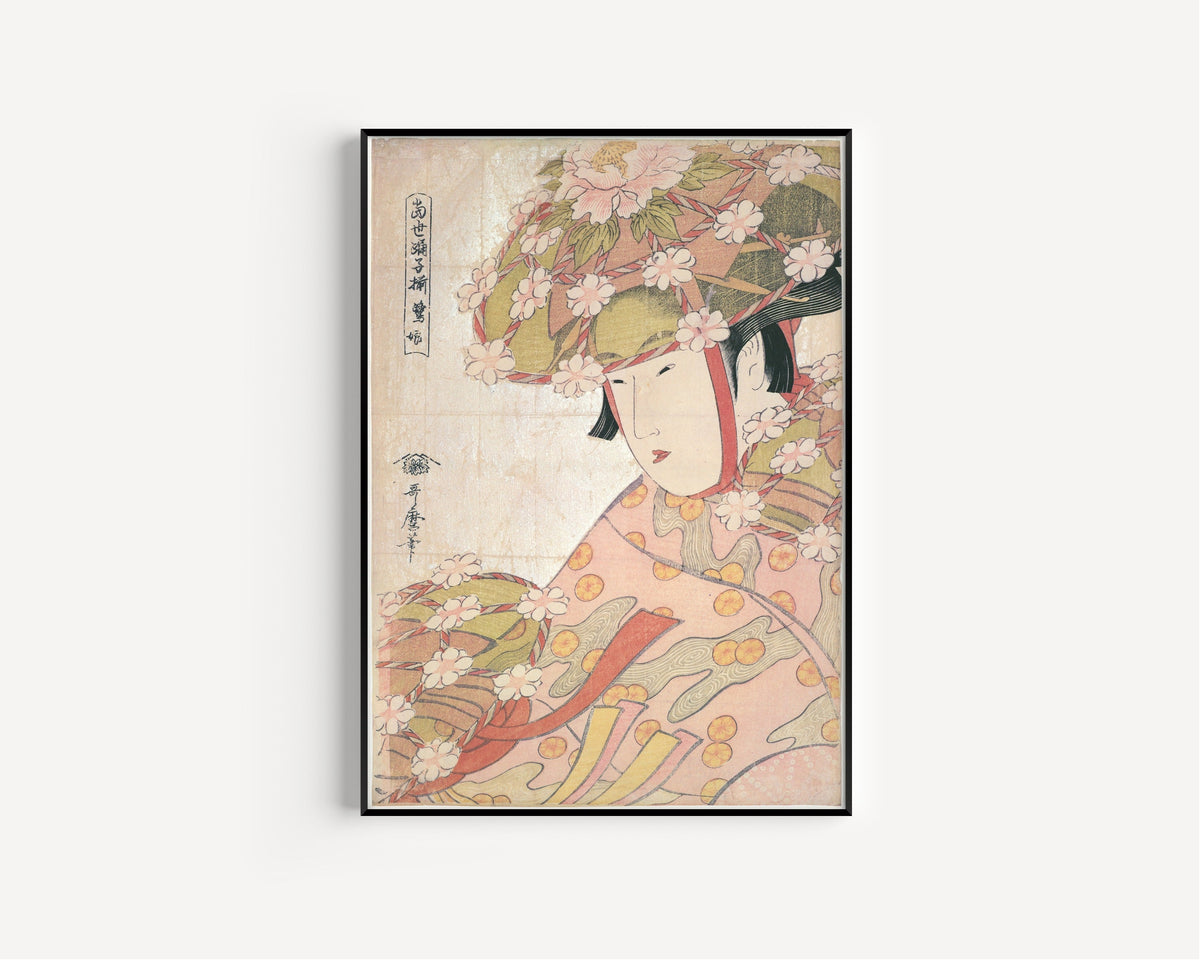 Kitagawa Utamaro — Heron Maiden, Sagi Musume | Japanese Woodblock Print (Ukiyo-e) - 9ArtPrints