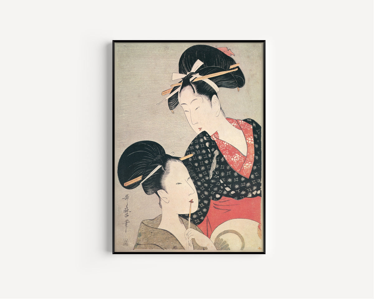 Kitagawa Utamaro — Two Beauties | Japanese Woodblock Print (Ukiyo-e) - 9ArtPrints