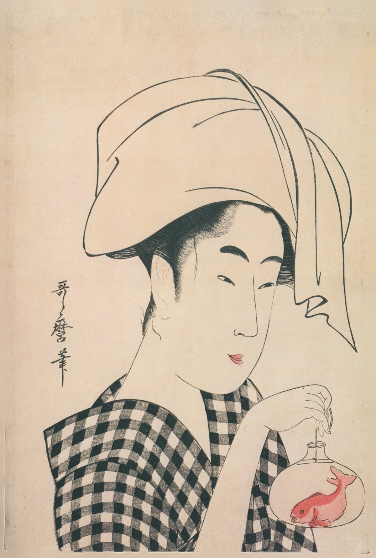 Kitagawa Utamaro — Woman Carrying a Goldfish Bowl | Japanese Woodblock Print (Ukiyo-e) - 9ArtPrints