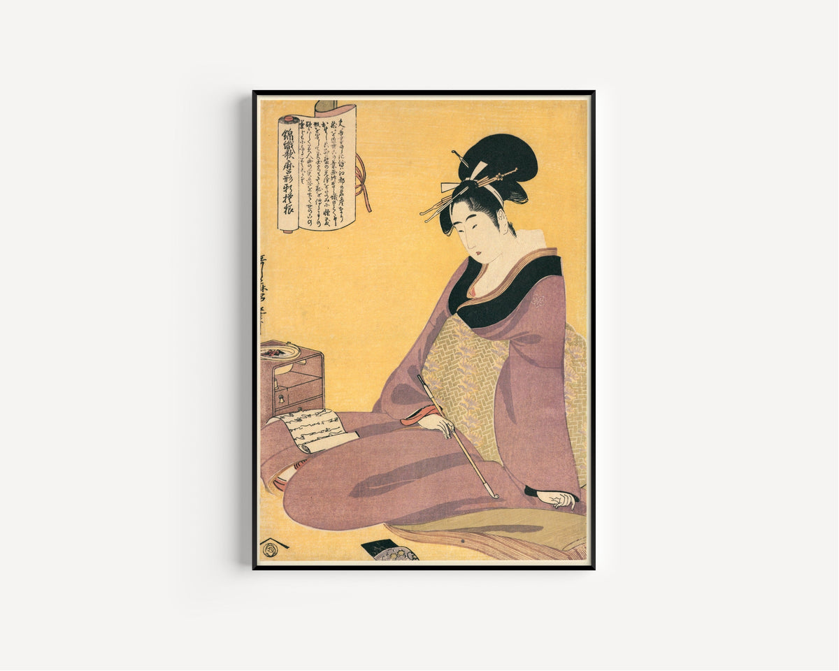 Kitagawa Utamaro — Woman Reading a Letter | Japanese Woodblock Print (Ukiyo-e) - 9ArtPrints