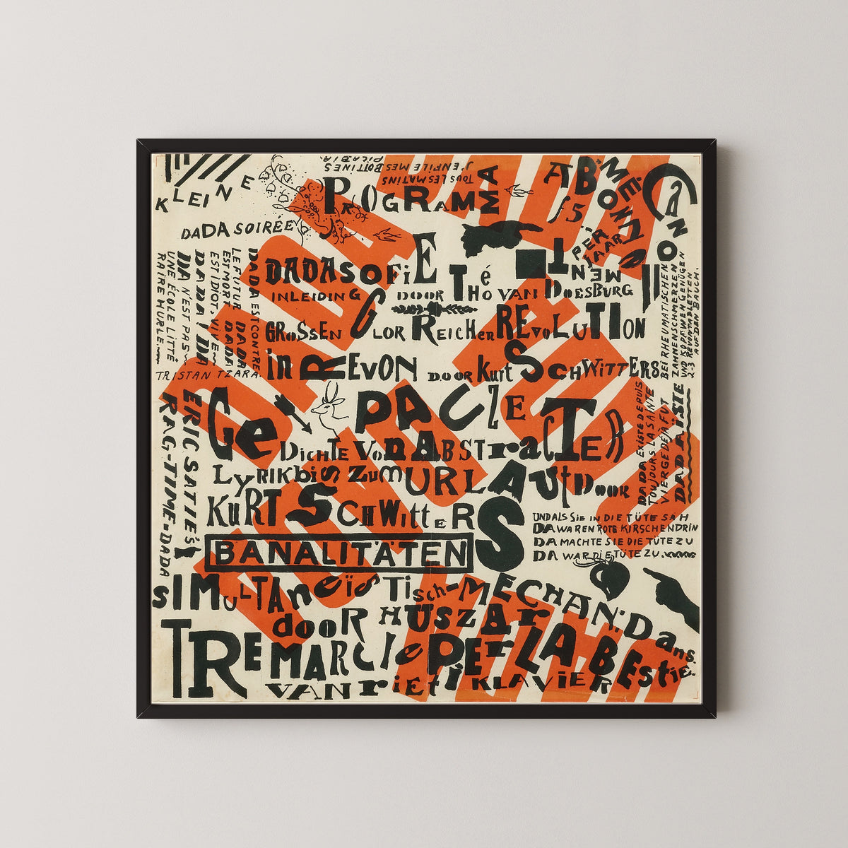 Kurt Schwitters — Kleine Dada soirée – La Haye, 9 janvier 1923 | Fine Art Print
