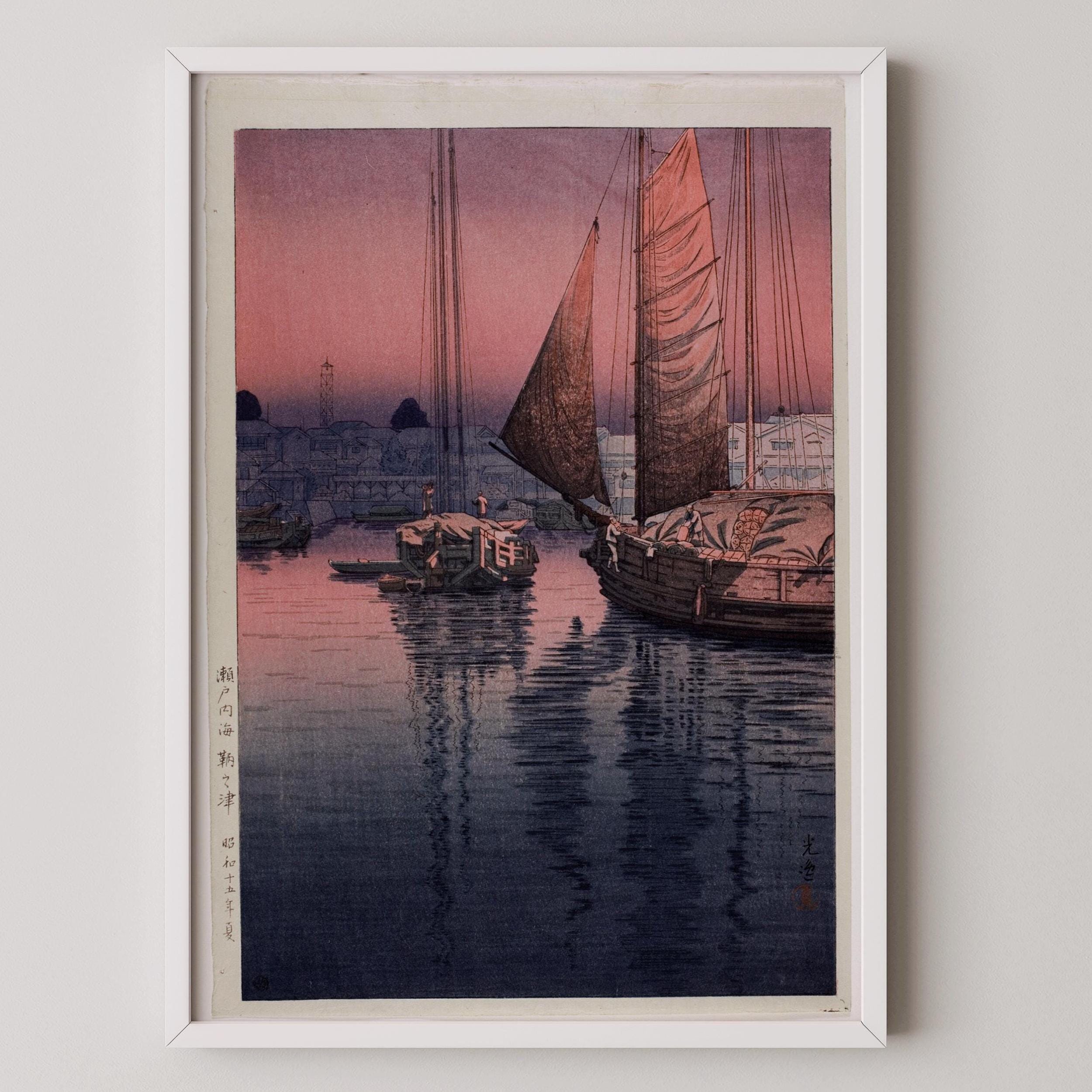 Koitsu Sunset Seascape: Vintage Japanese Woodblock Art Giclée Print - 9ArtPrints