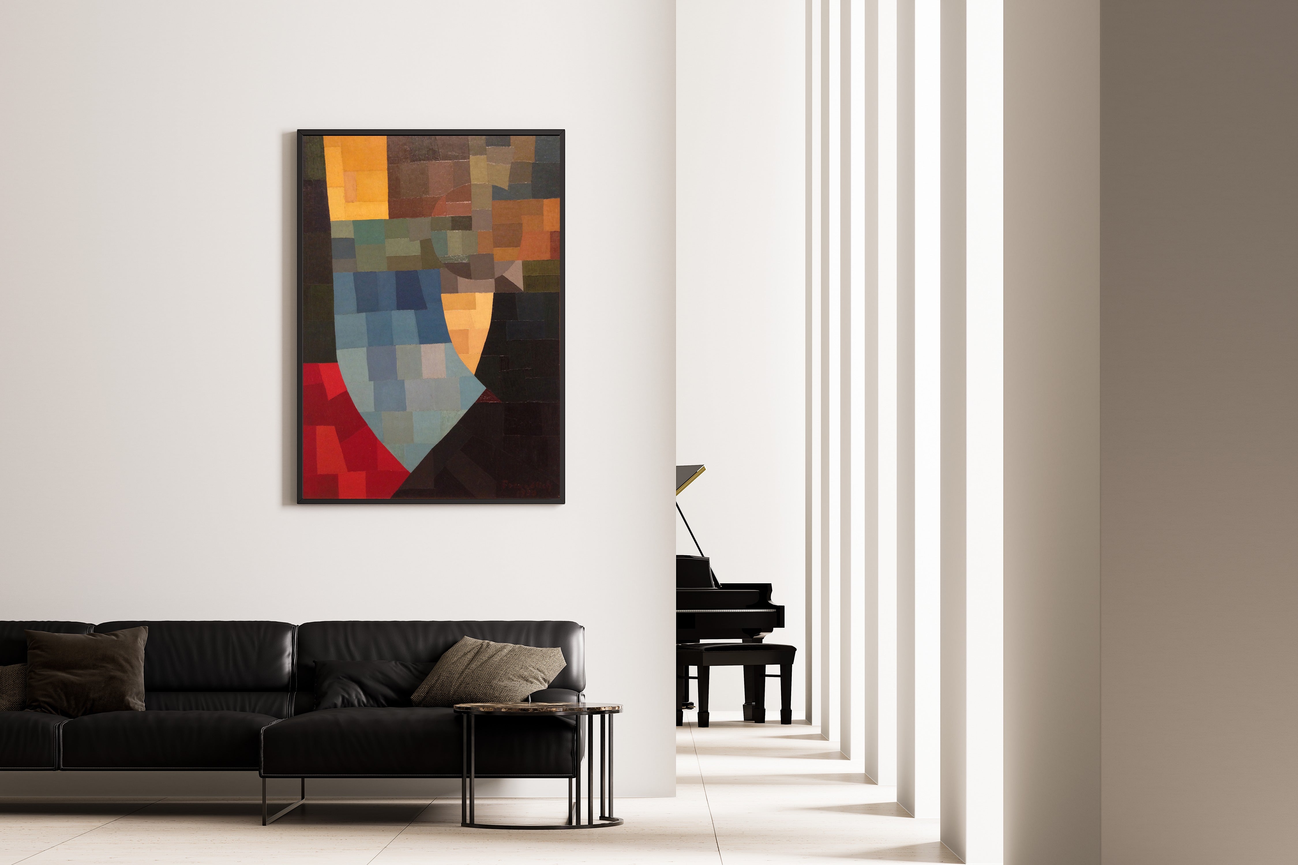 Otto Freundlich — Komposition (1930) | Abstract Mosaic in Red, Grey & Blue Fine Art Print