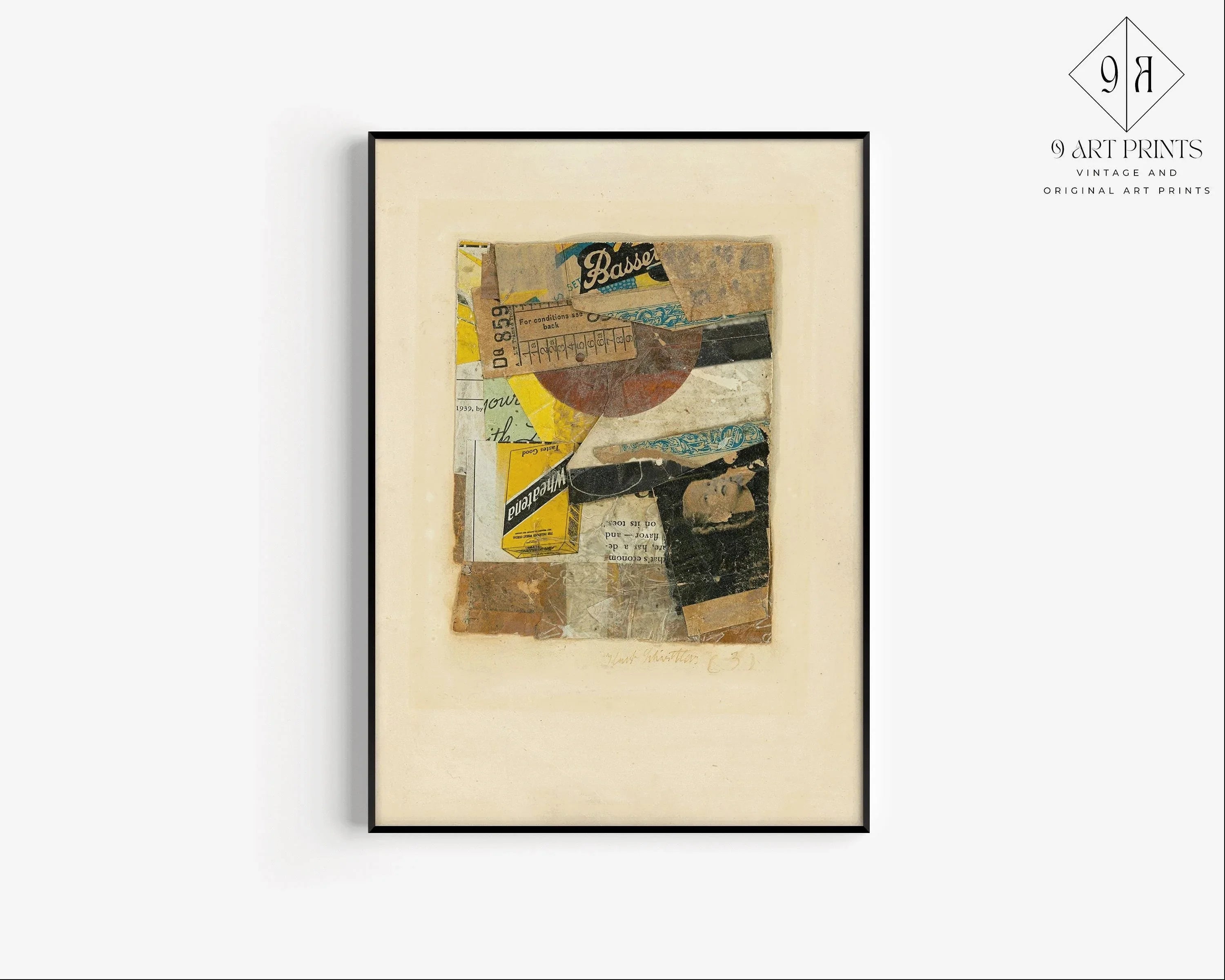 Kurt Schwitters - C 31 PRINT | Dadaist Constructivist Mid - Century Modern Collage Art Print