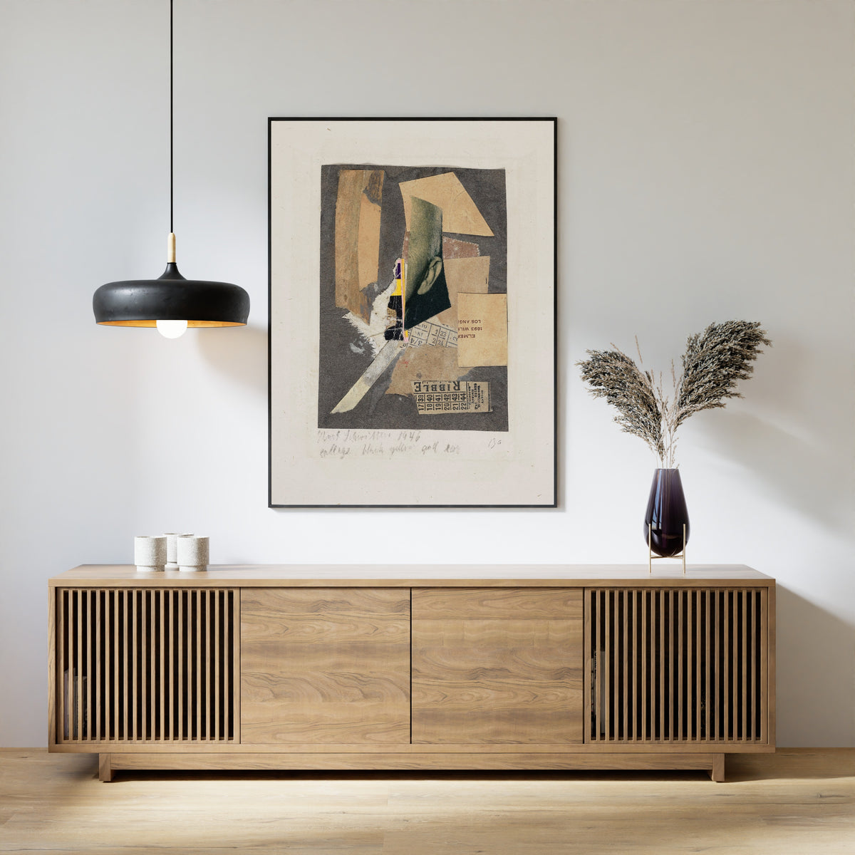Kurt Schwitters — Collage Black Yellow and Ear | Fine Art Print - 9ArtPrints