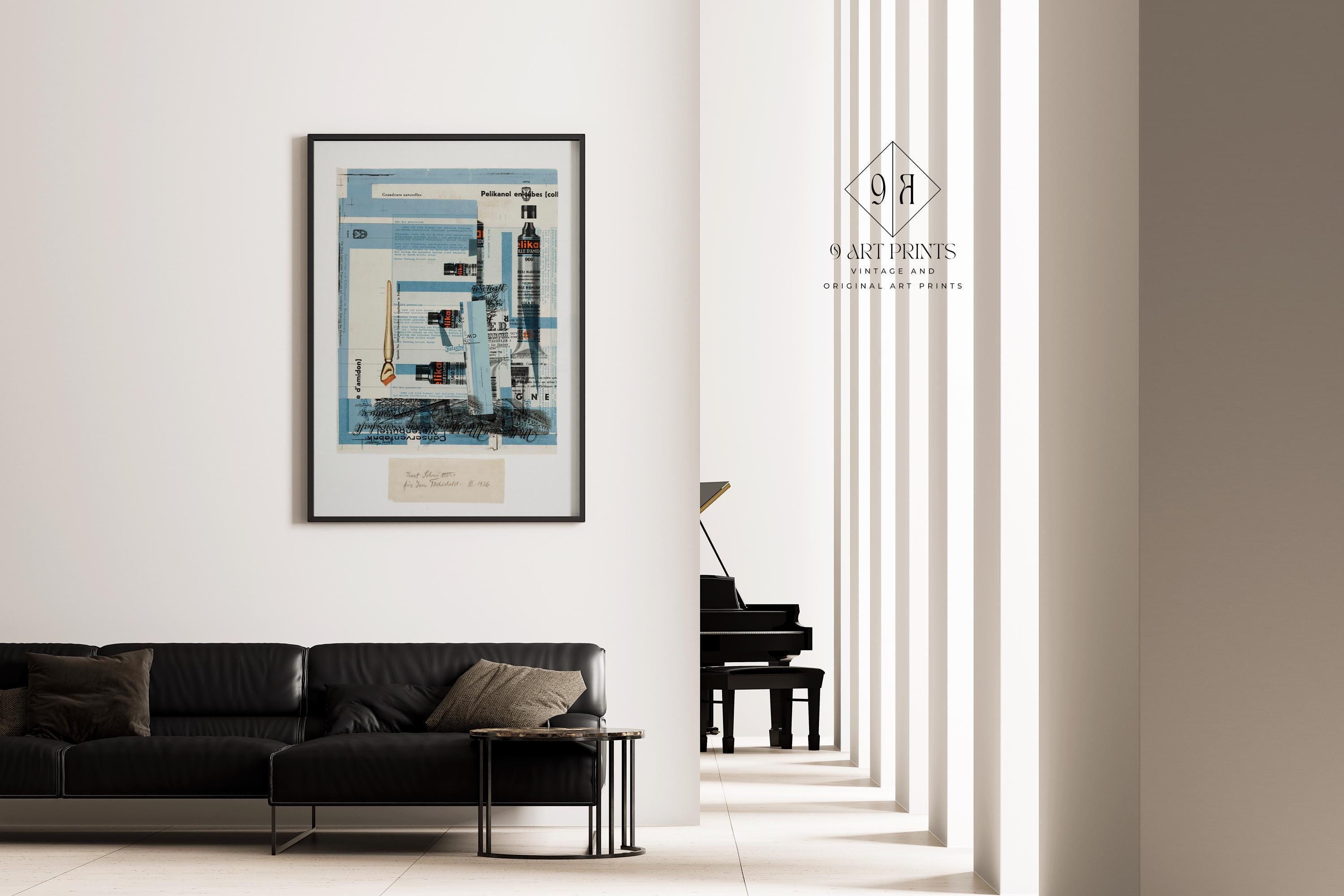 Kurt Schwitters - Fur Jan Tschigold PRINT | Dadaist Constructivist Mid - Century Modern Collage Art Print (available framed) - 9ArtPrints