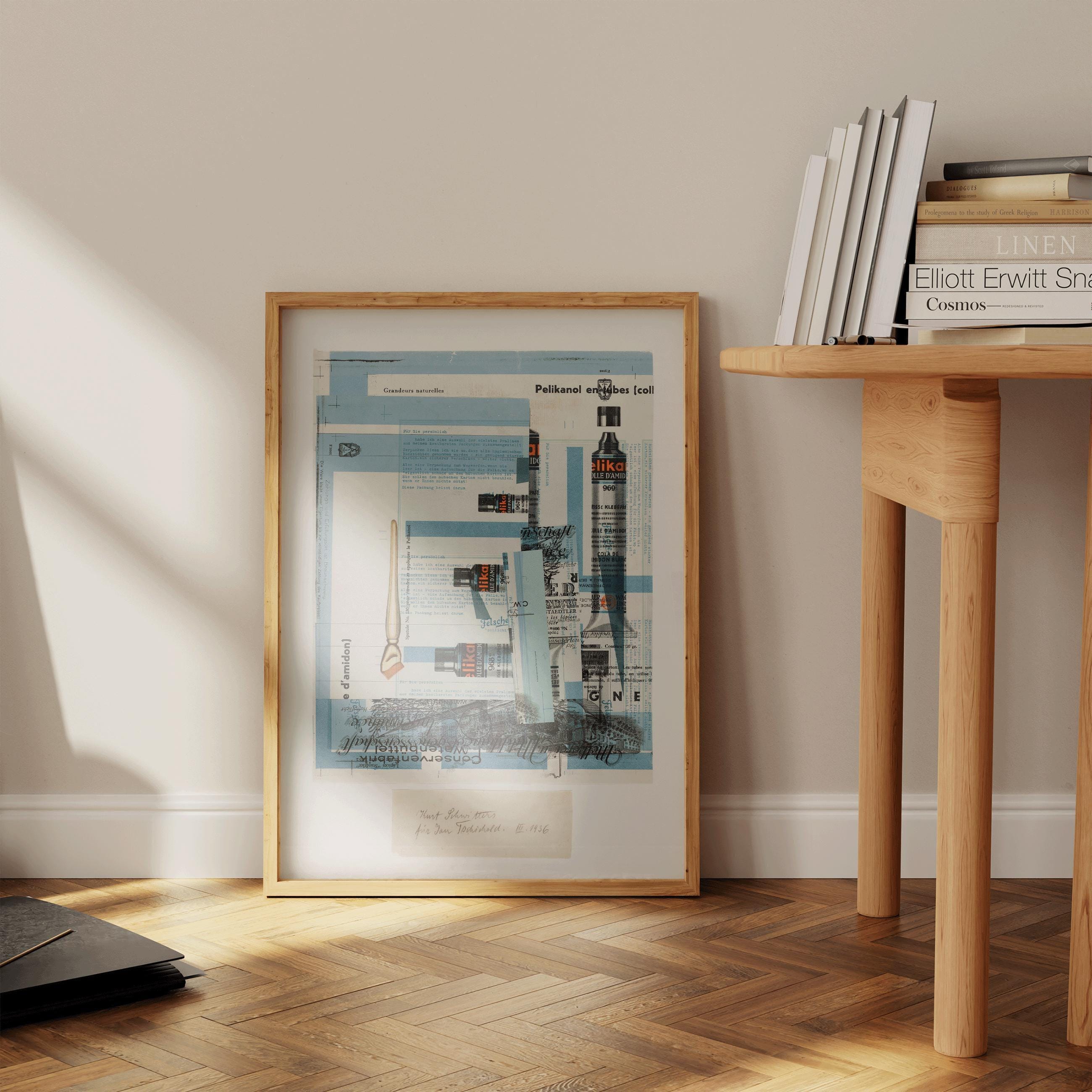 Kurt Schwitters - Fur Jan Tschigold PRINT | Dadaist Constructivist Mid - Century Modern Collage Art Print (available framed) - 9ArtPrints