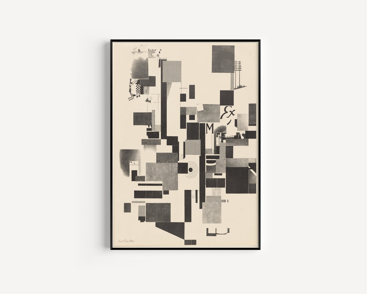 Kurt Schwitters — Merz 3. Kurt Schwitters 6 Lithos Pl.3 | Fine Art Print - 9ArtPrints