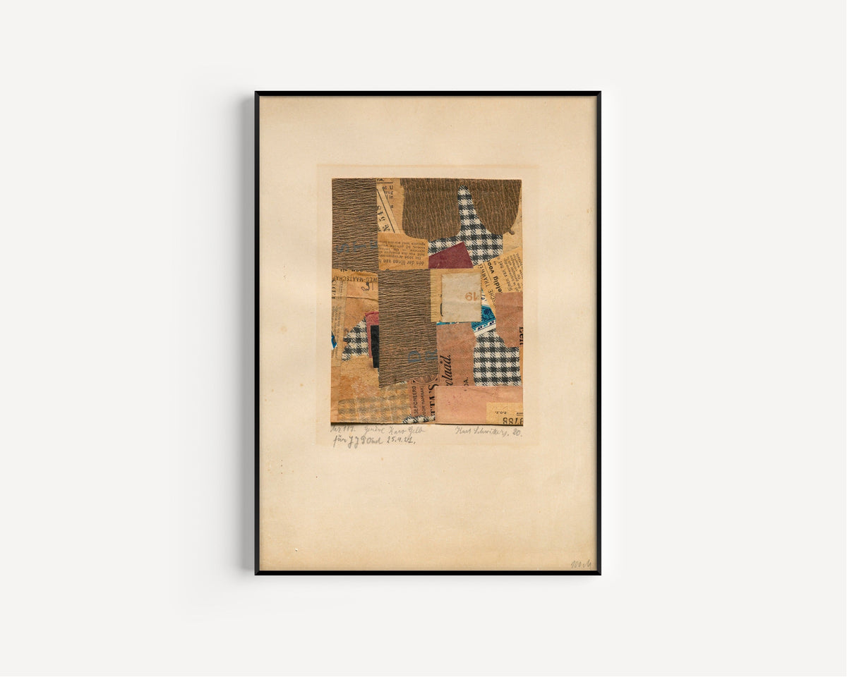 Kurt Schwitters — Mz 117. Genève Karo Gelb | Fine Art Print - 9ArtPrints