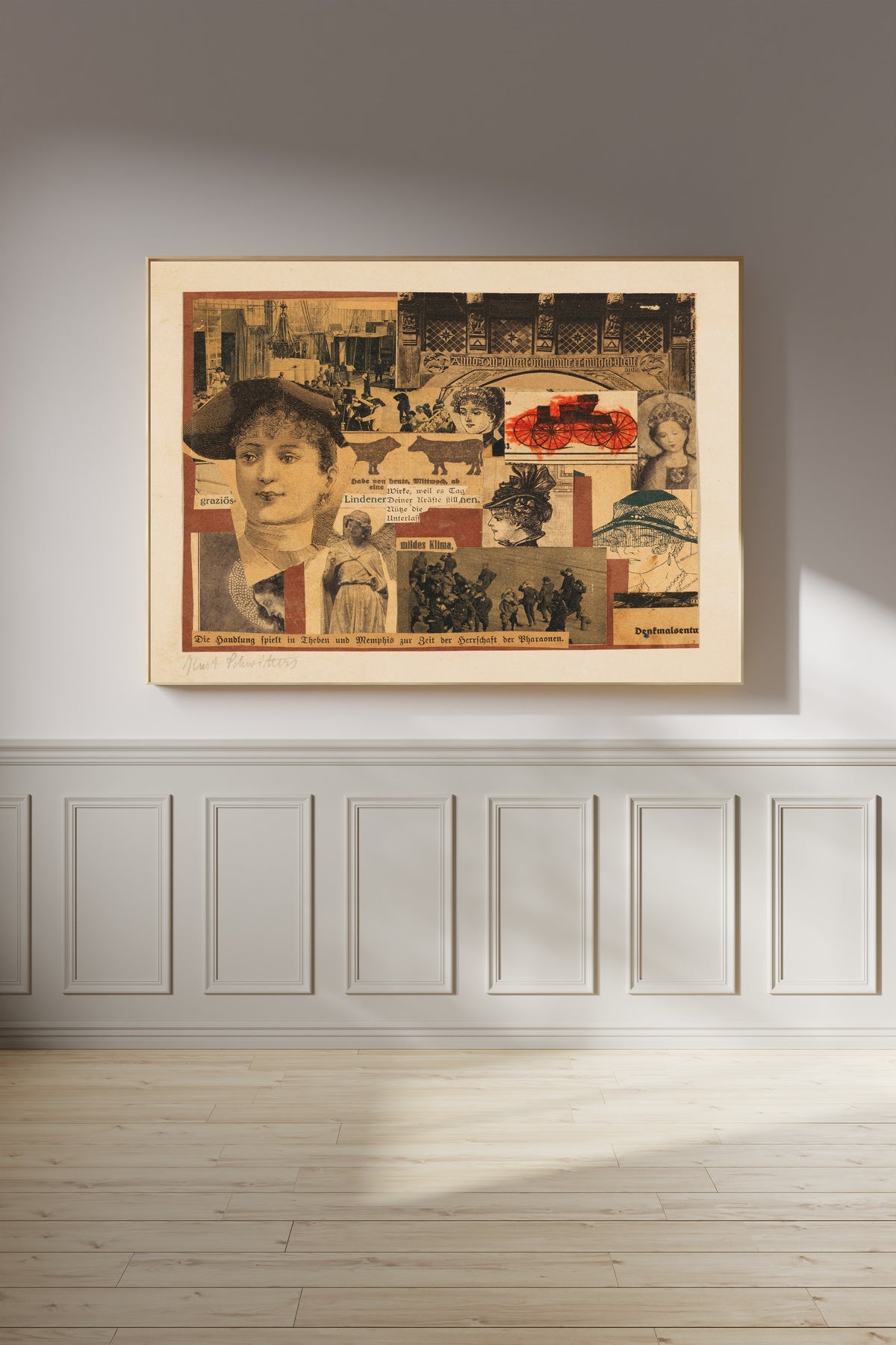 Kurt Schwitters — Ohne Titel (Die Handlung spielt in Theben) | Fine Art Print - 9ArtPrints