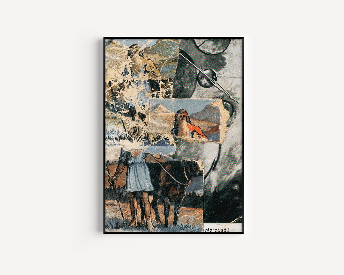 Kurt Schwitters — Sans Titre (Collagierte Bildpostkarte Das Kreisen) | Fine Art Print - 9ArtPrints