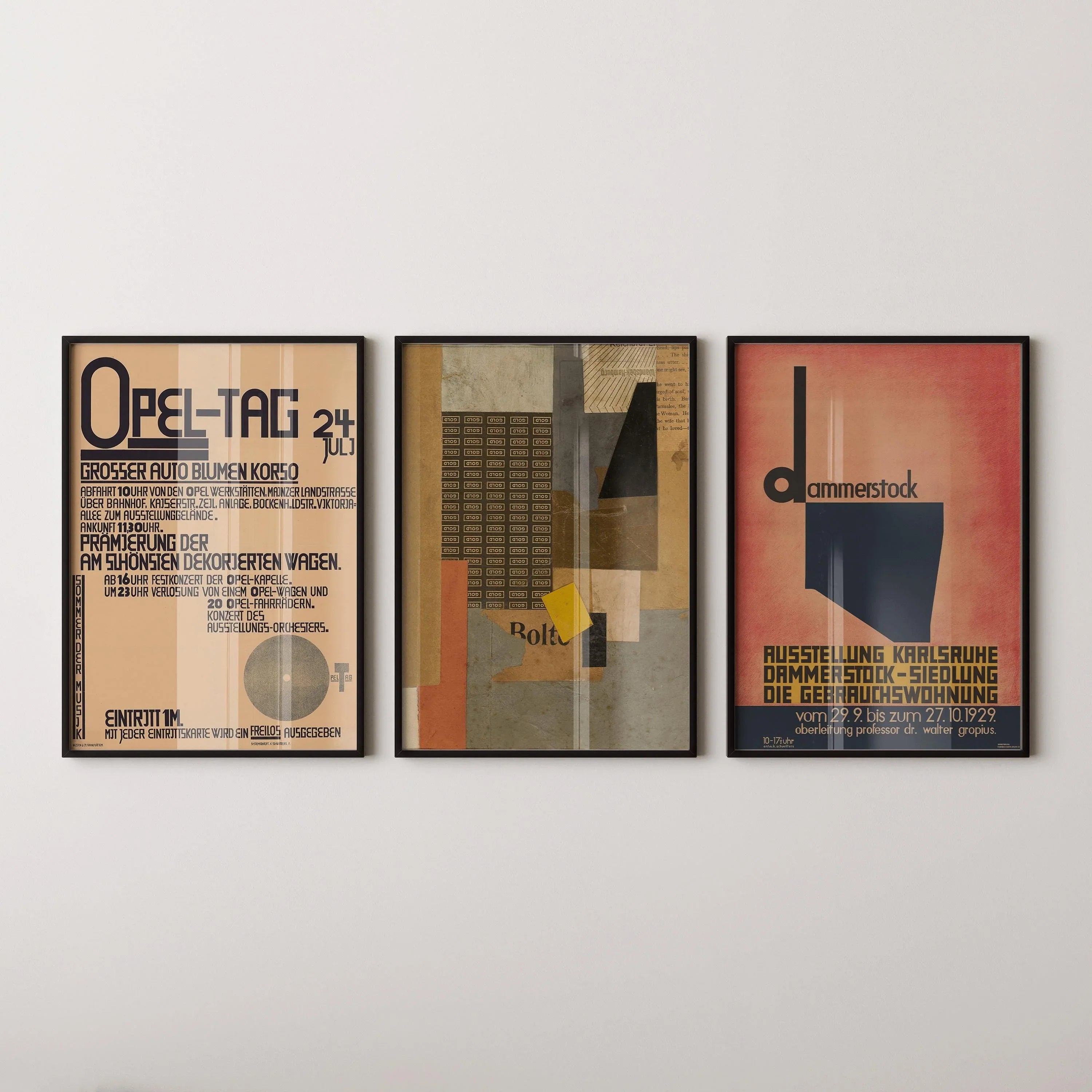 Kurt Schwitters STATEMENT TRIO Bauhaus Style | | Dadaism Constructivist Collage Art (Available Frame or unframed) - 9ArtPrints