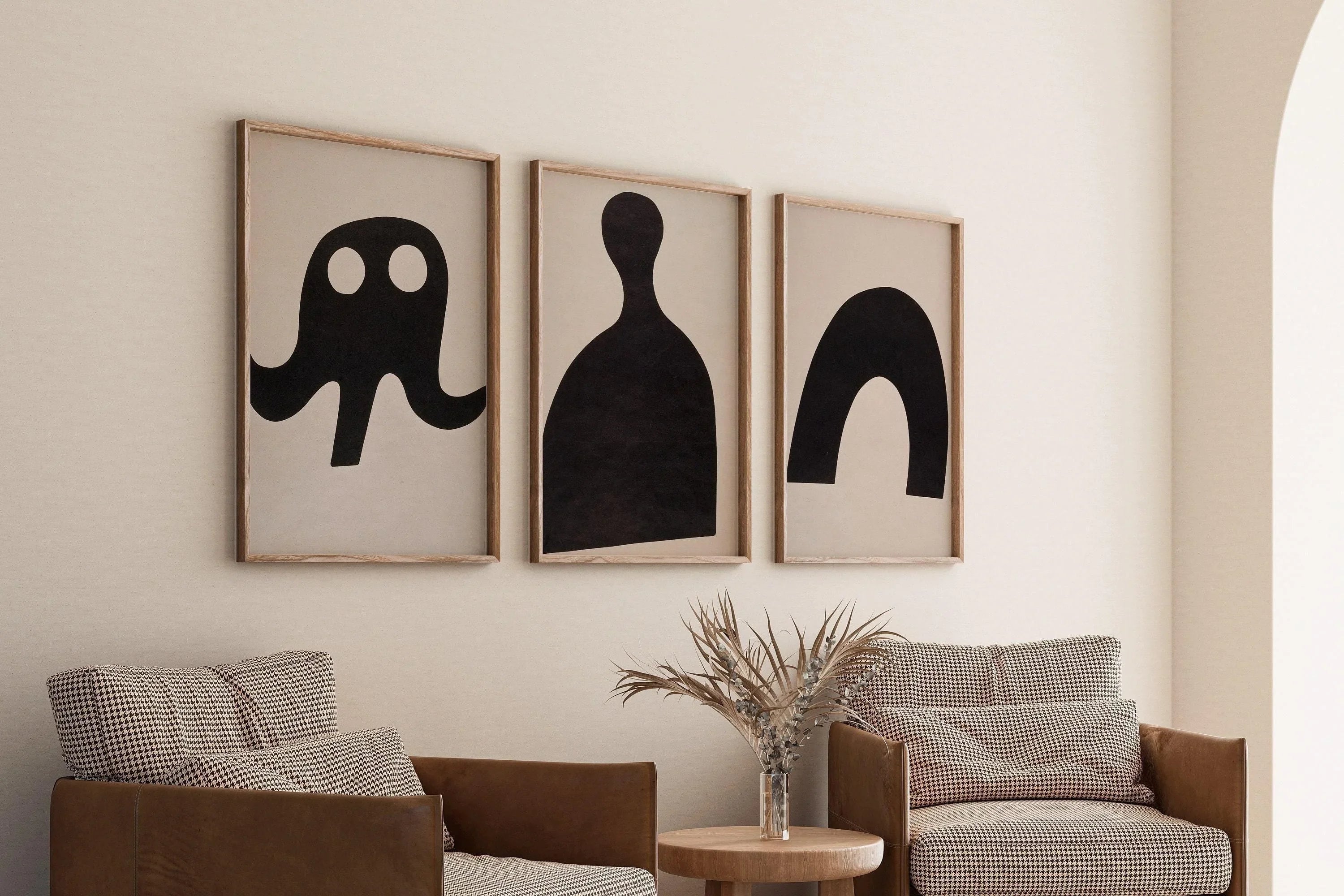 Kurt Schwitters STATEMENT TRIO Minimalist Black and White | Vintage Dadaism Constructivist Art Available Frame or unframed - 9ArtPrints