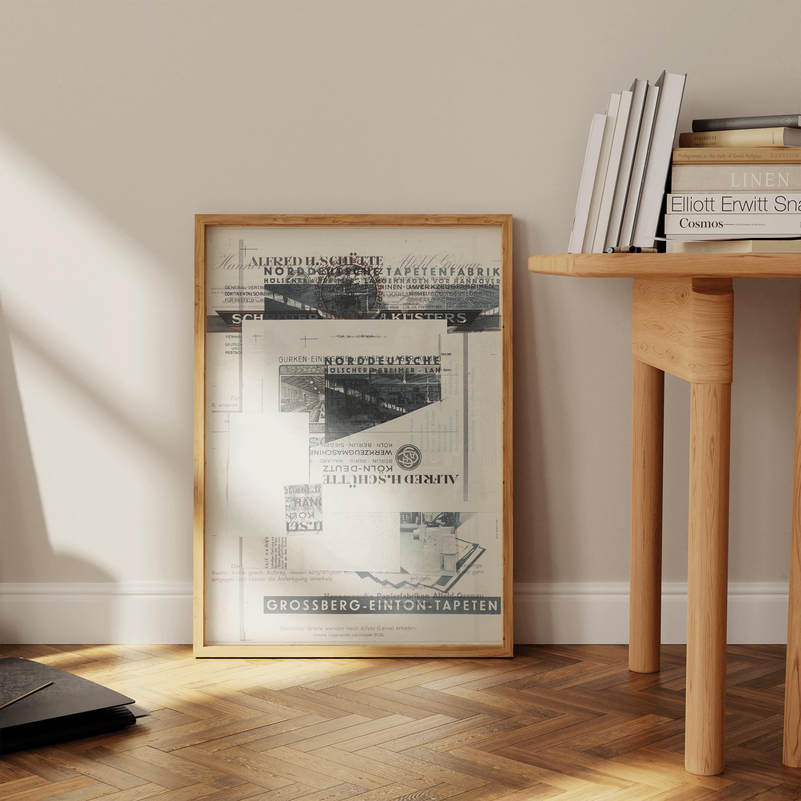 Kurt Schwitters - Untitled (Grossberg) PRINT | Dadaist Constructivist Mid - Century Modern Collage Art Print (available framed) - 9ArtPrints