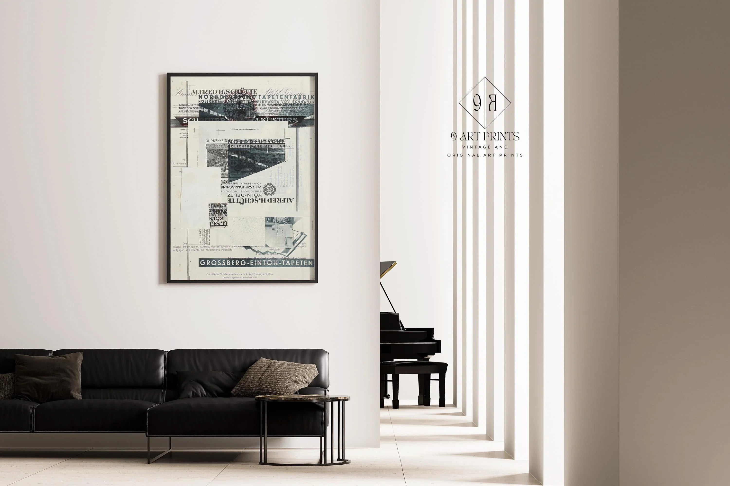 Kurt Schwitters - Untitled (Grossberg) PRINT | Dadaist Constructivist Mid - Century Modern Collage Art Print (available framed) - 9ArtPrints