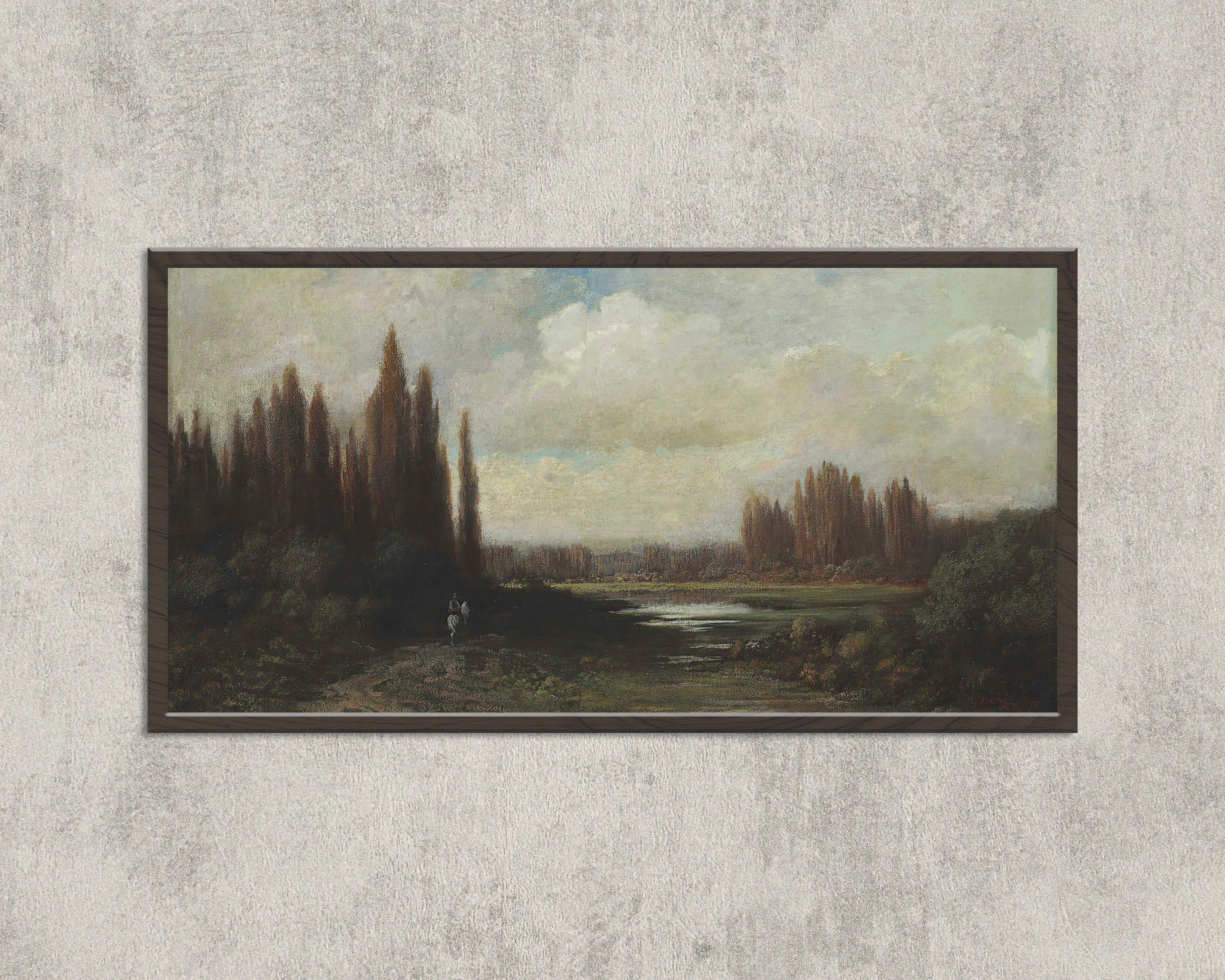 Gustave Doré — Landscape with a Rider by a Pond | Fine Art Print
