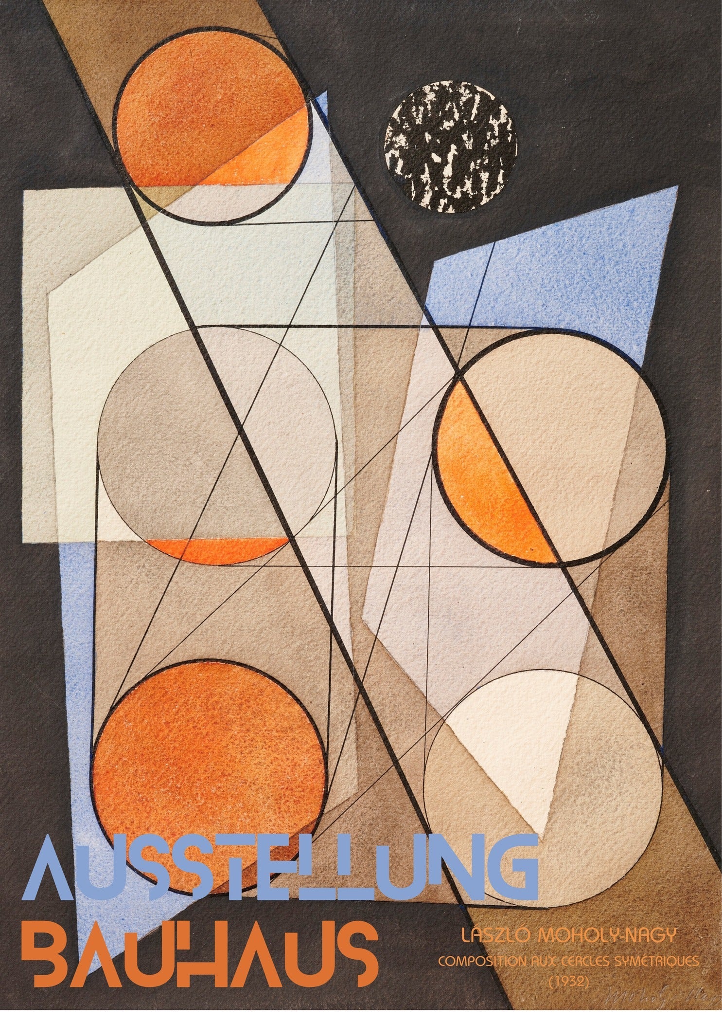 László Moholy-Nagy — Composition aux Cercles Symétriques (1932) | Bauhaus Print - 9ArtPrints