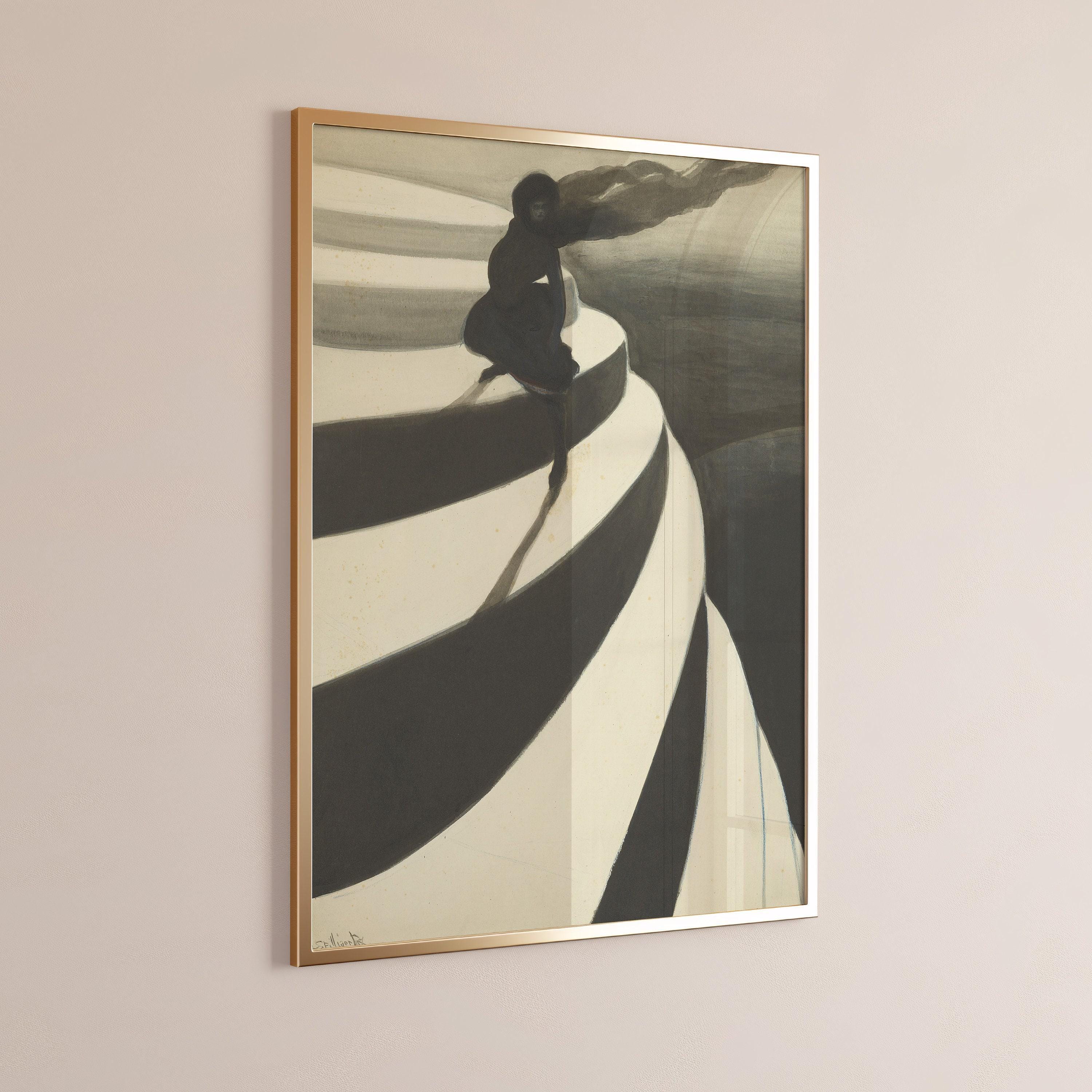 Léon Spilliaert – “Vertigo” (1908) | Haunting Symbolist Masterpiece | Dark Academia Wall Art | Moody Surrealist Print | Art Nouveau Noir - 9ArtPrints