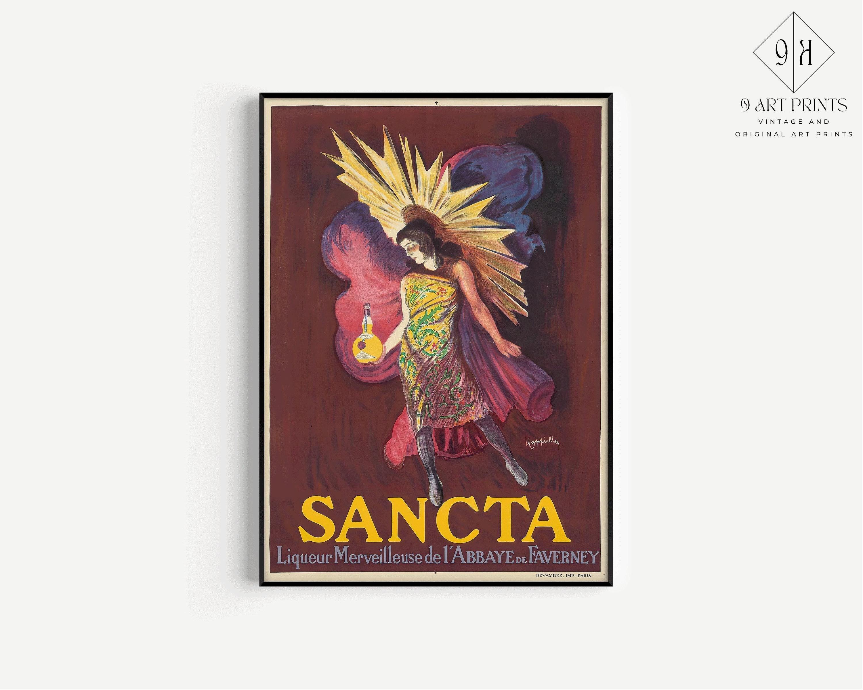Leonetto Cappiello Poster - Sancta Liquor | Vintage Advertisement Art Nouveau Poster Print